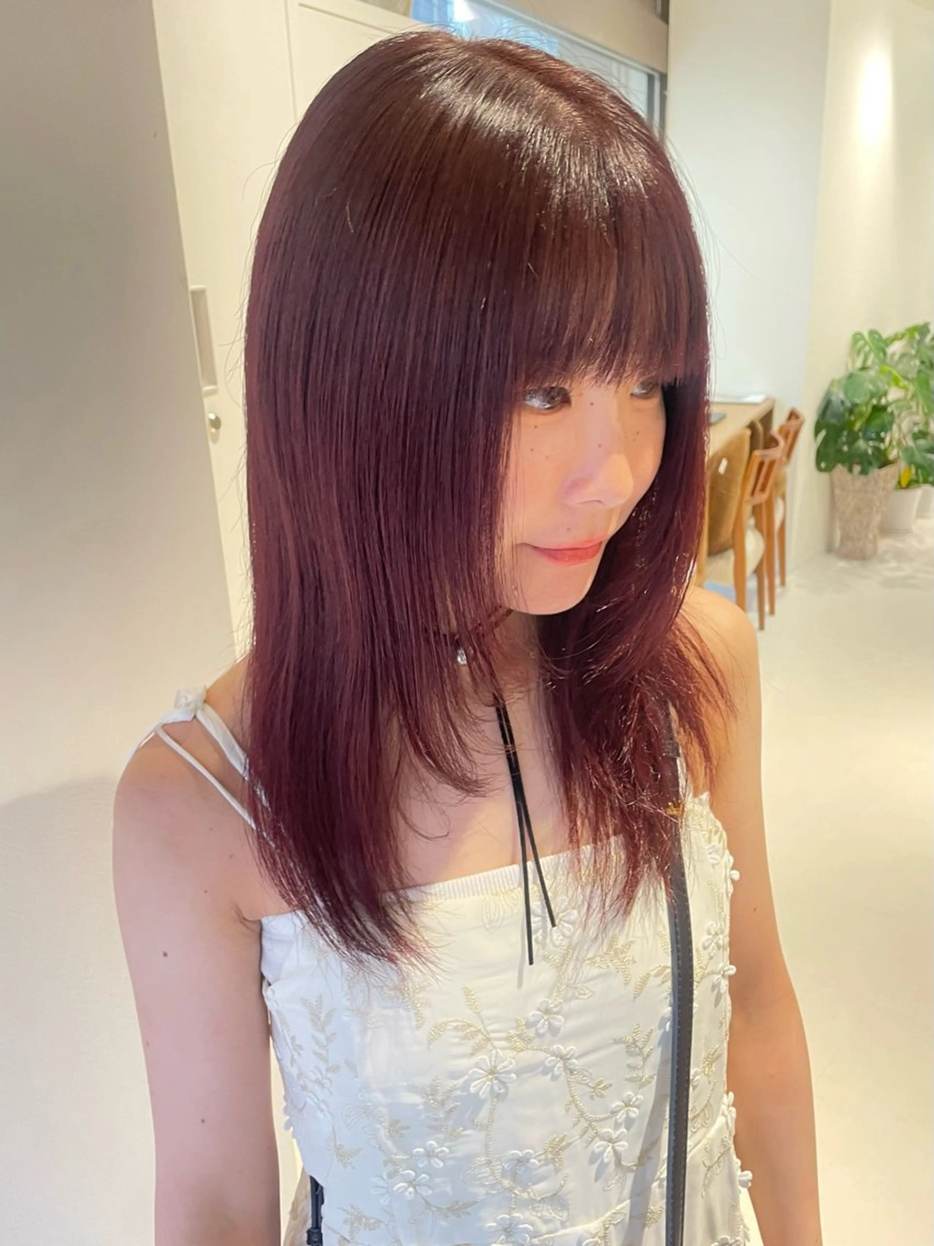 ミディアム カラー ブラウンカラー ピンクカラー ピンクブラウン カット ヘアカラー トリートメント Liru:smart salon/茅ヶ崎のヘアスタイル