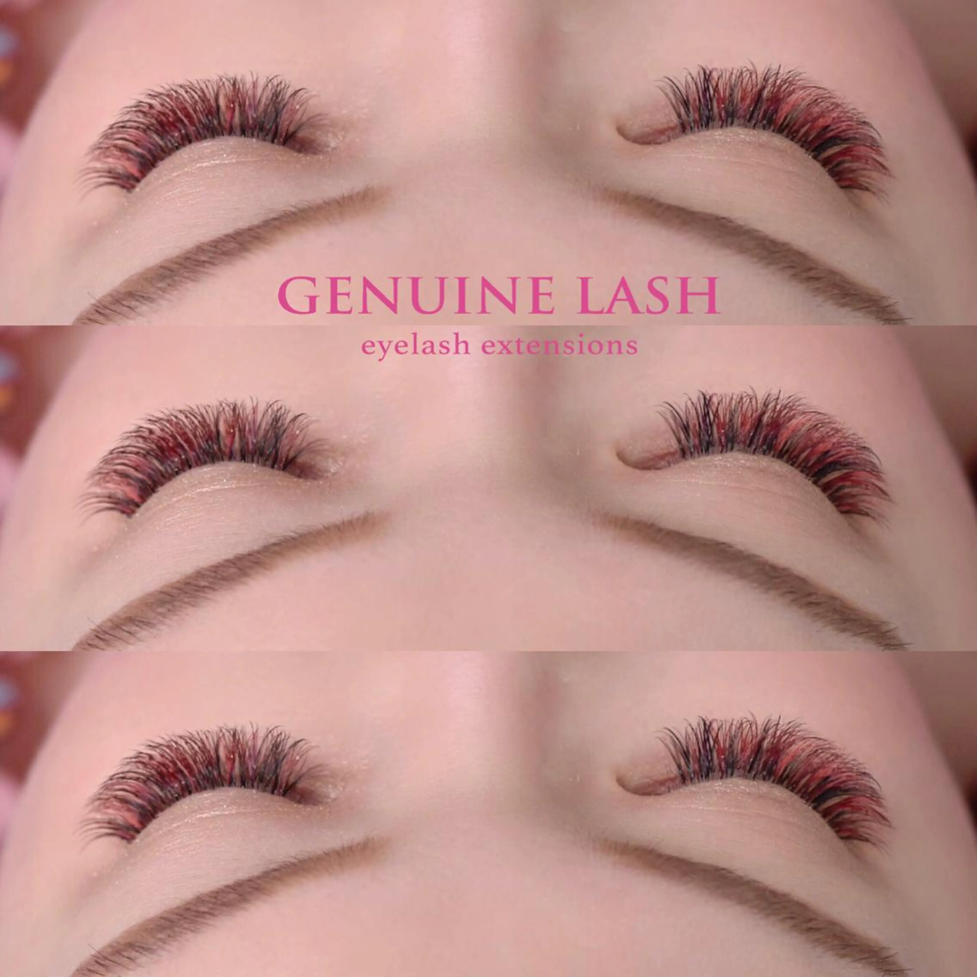 カラー マツエク・マツパ ボルドーカラー ボリュームラッシュ GENUINE LASH所属・GENUINE LASH　SAKIのマツエク・マツパデザイン