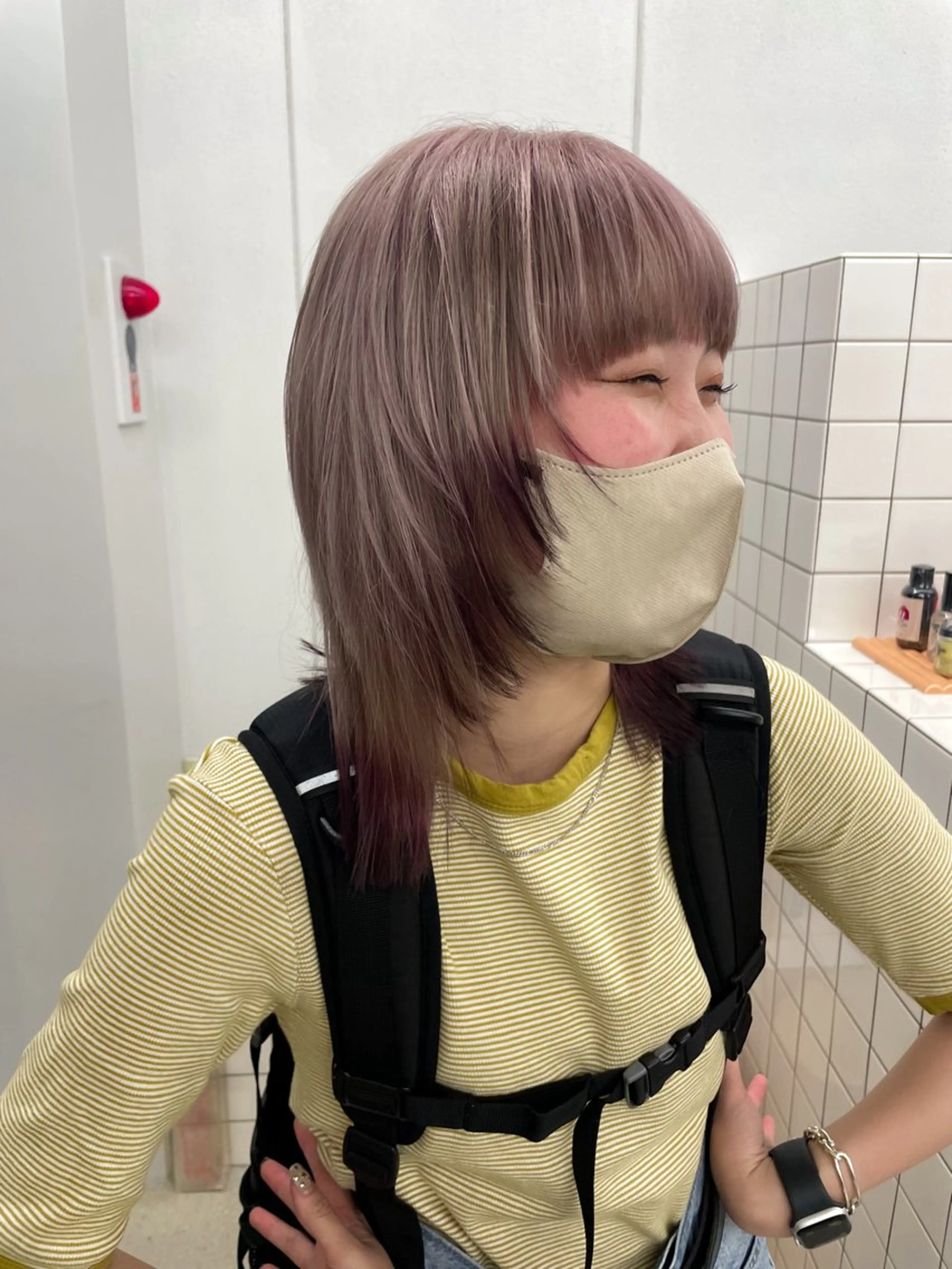 ミディアム カラー ヘアカラー 関 京磨のヘアスタイル