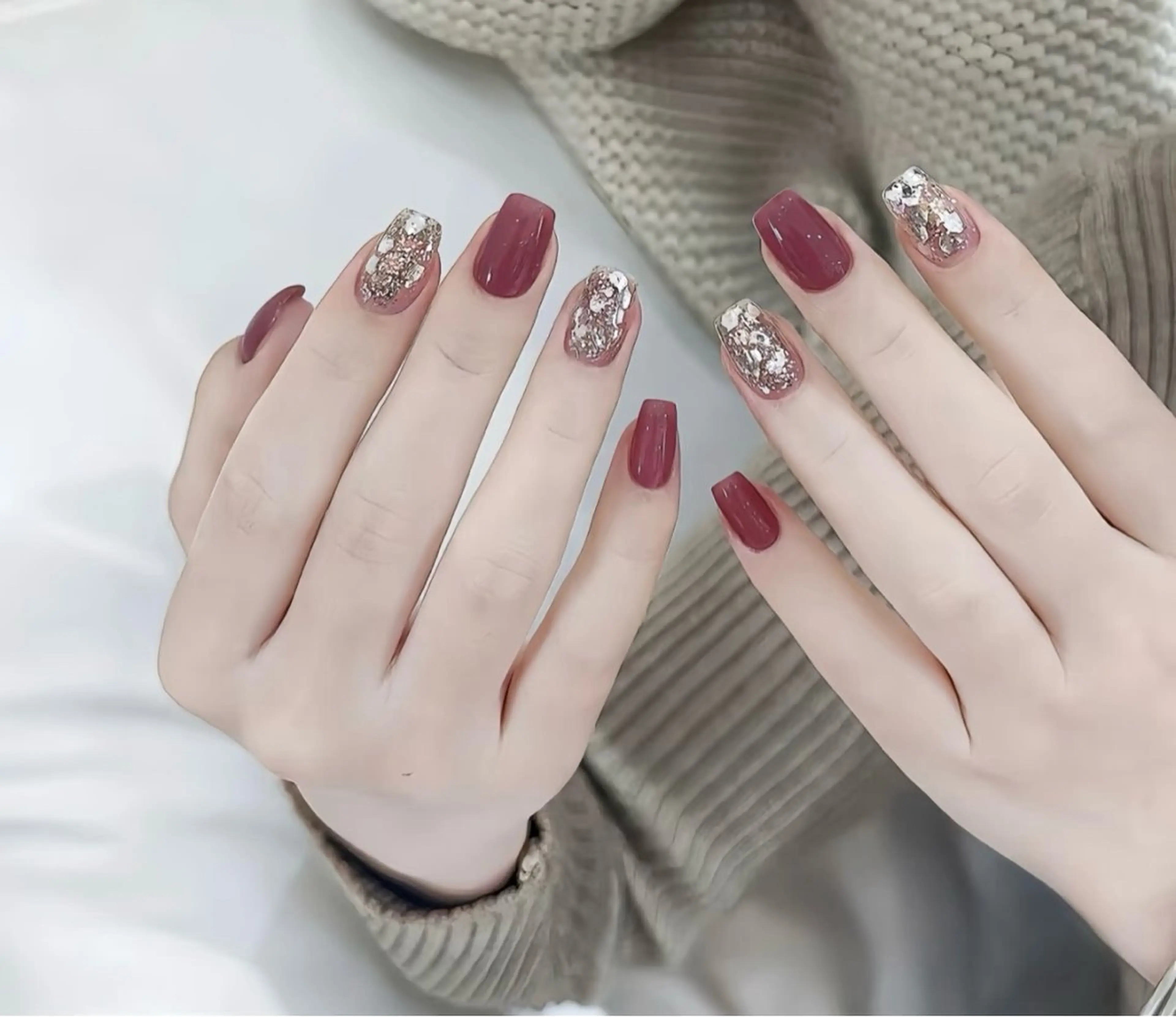 ネイル ハンドネイル H3 Nail Tsuki🦋💙のネイルデザイン