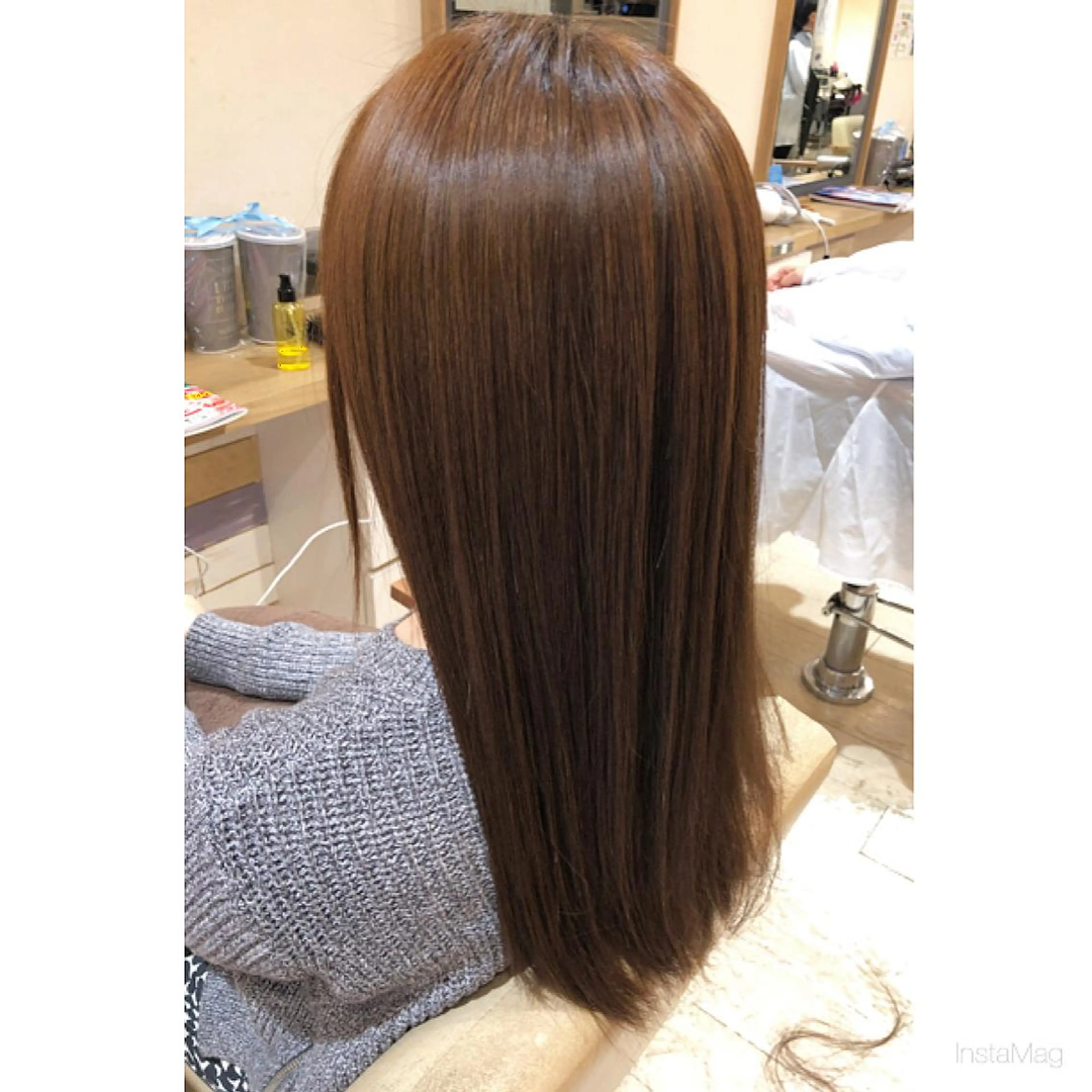ロング 縮毛矯正 岩間 香純のヘアスタイル