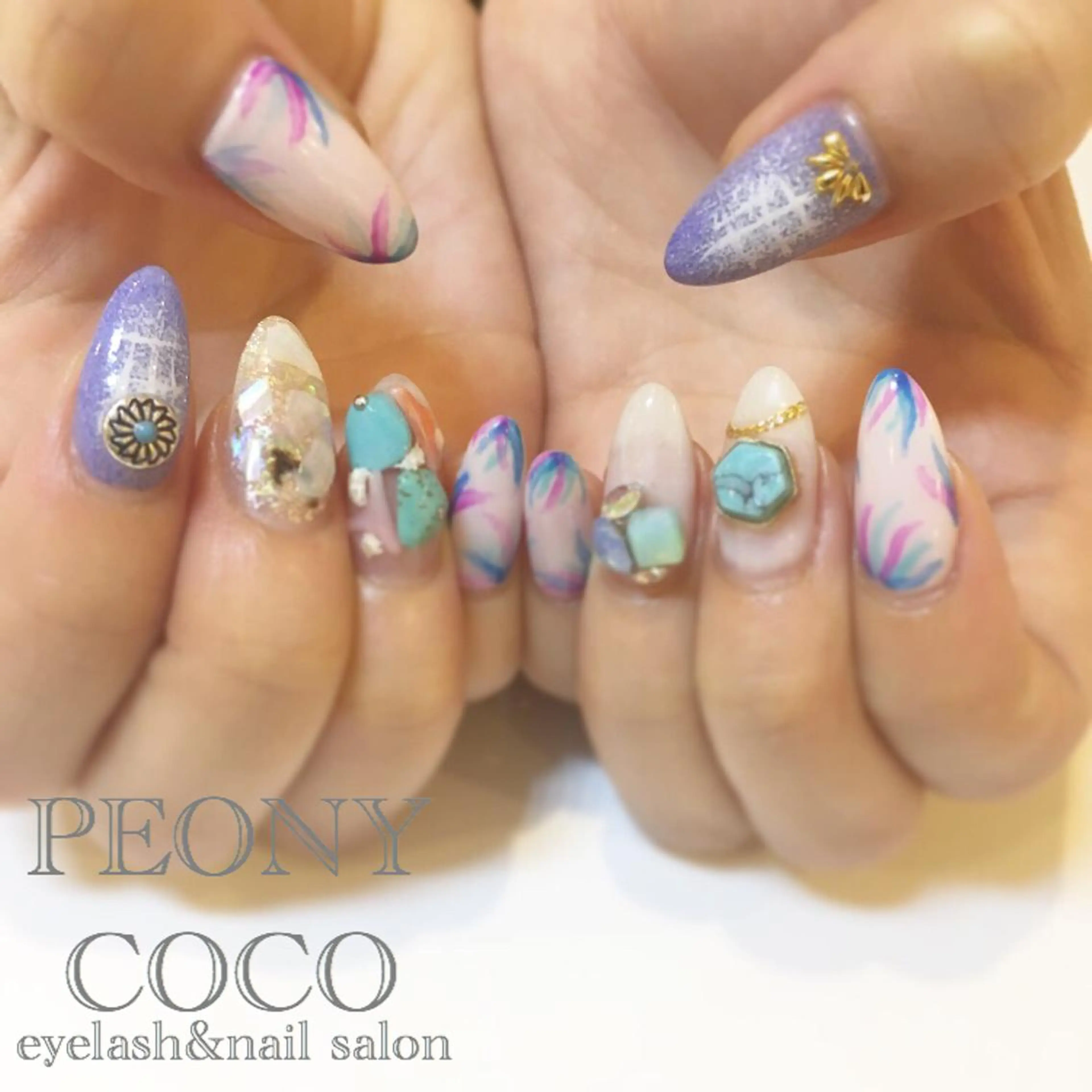 ロング ネイル マツエク・マツパ Beauty salon STELLA所属・STELLA 大西南帆のマツエク・マツパデザイン