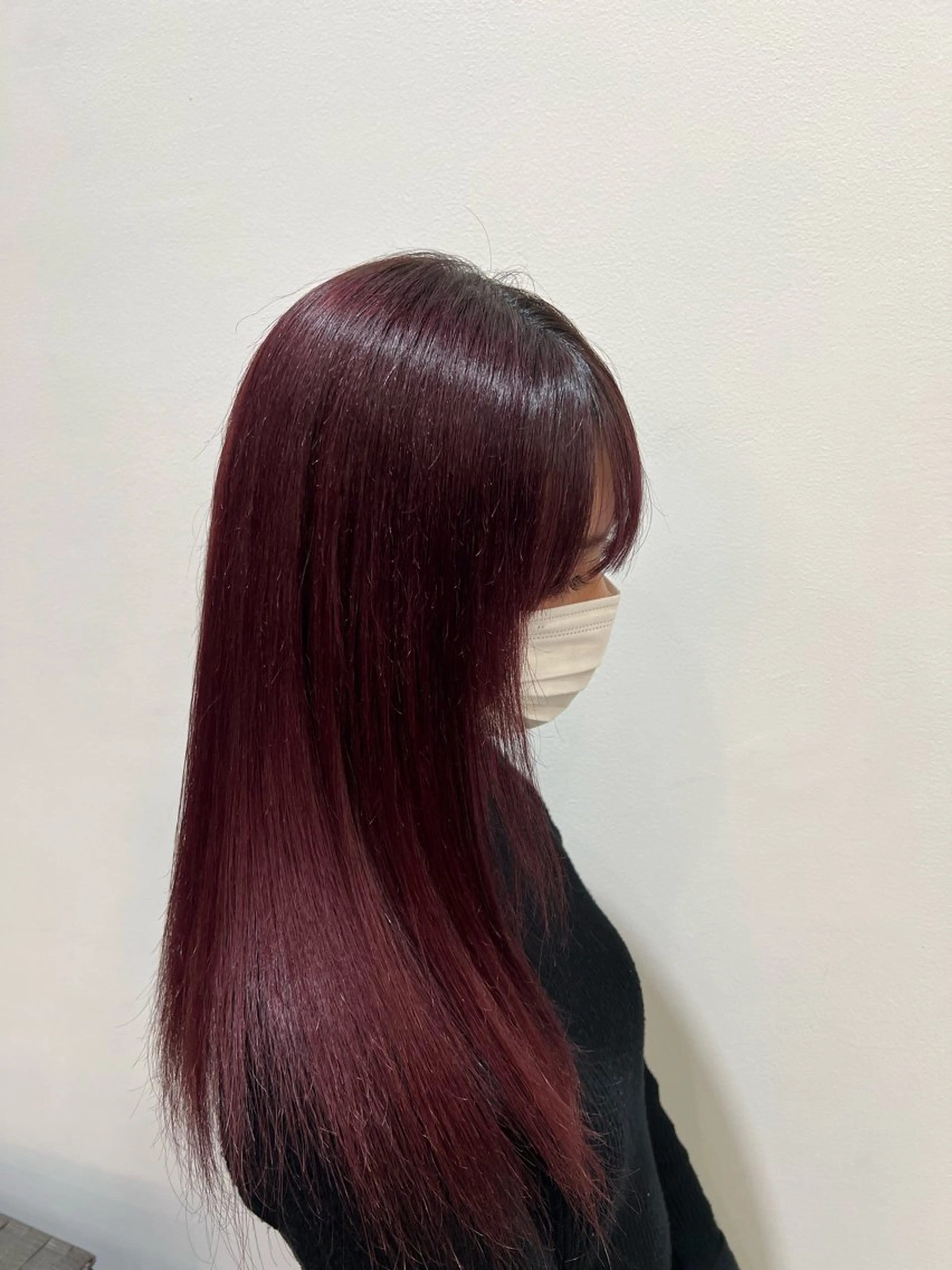 ロング カラー レッドカラー 【似合わせカラー】 西口嶺河のヘアスタイル