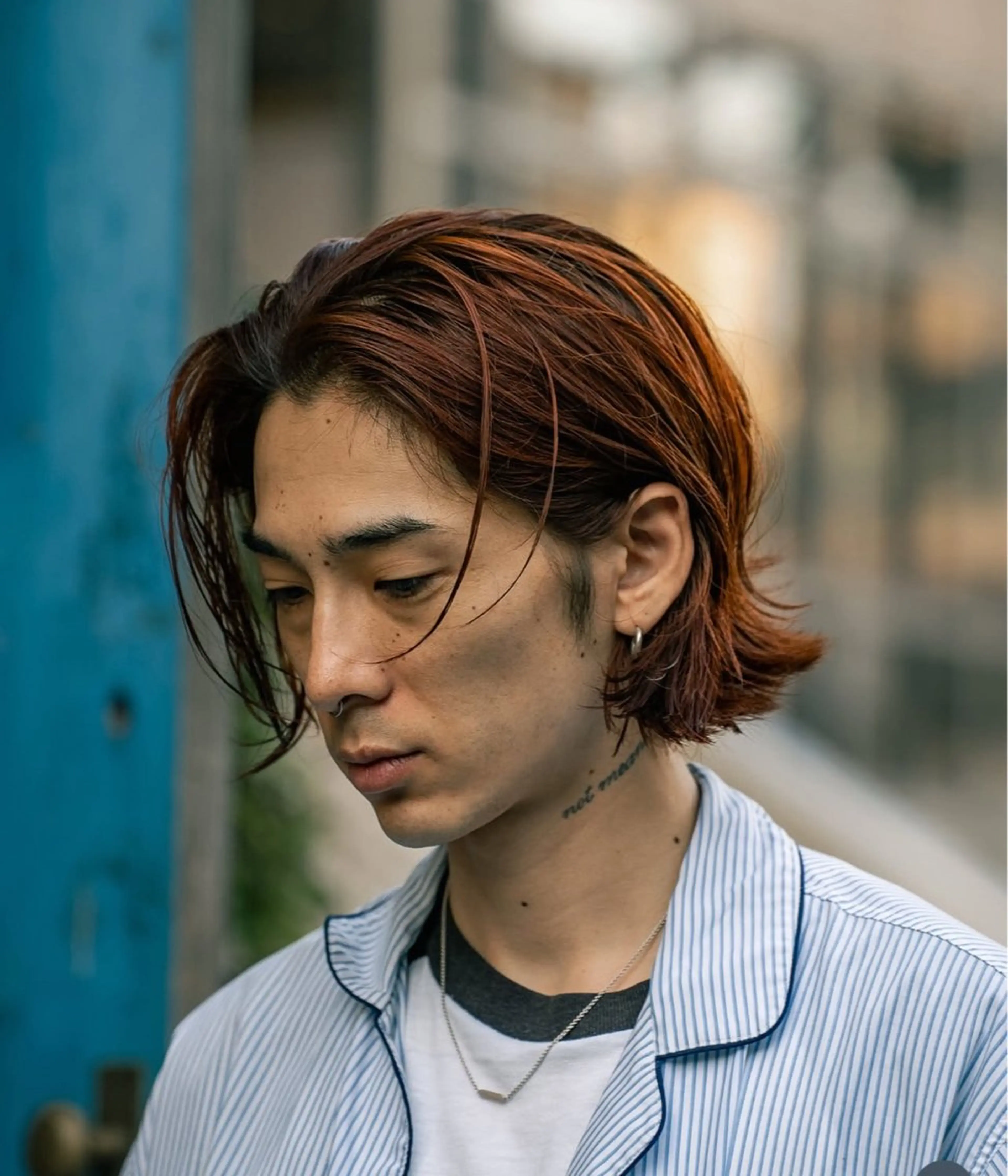 ミディアム メンズ ミディアムパーマ オールバック メンズパーマ カット メンズ🔥 颯太のヘアスタイル