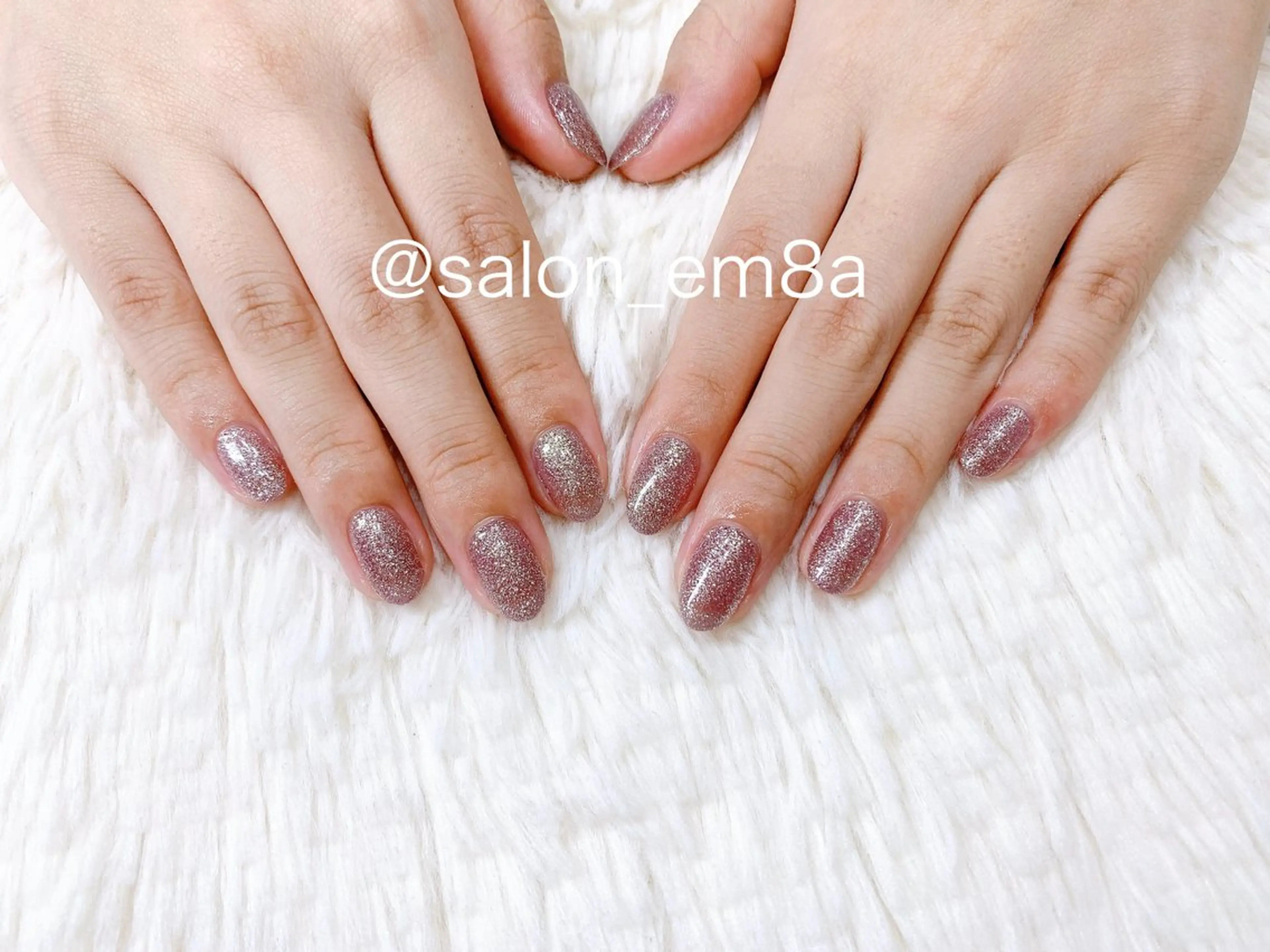 ネイル ラメ(グリッター) ワンカラーネイル ハンドネイル salon EM&A emiのネイルデザイン