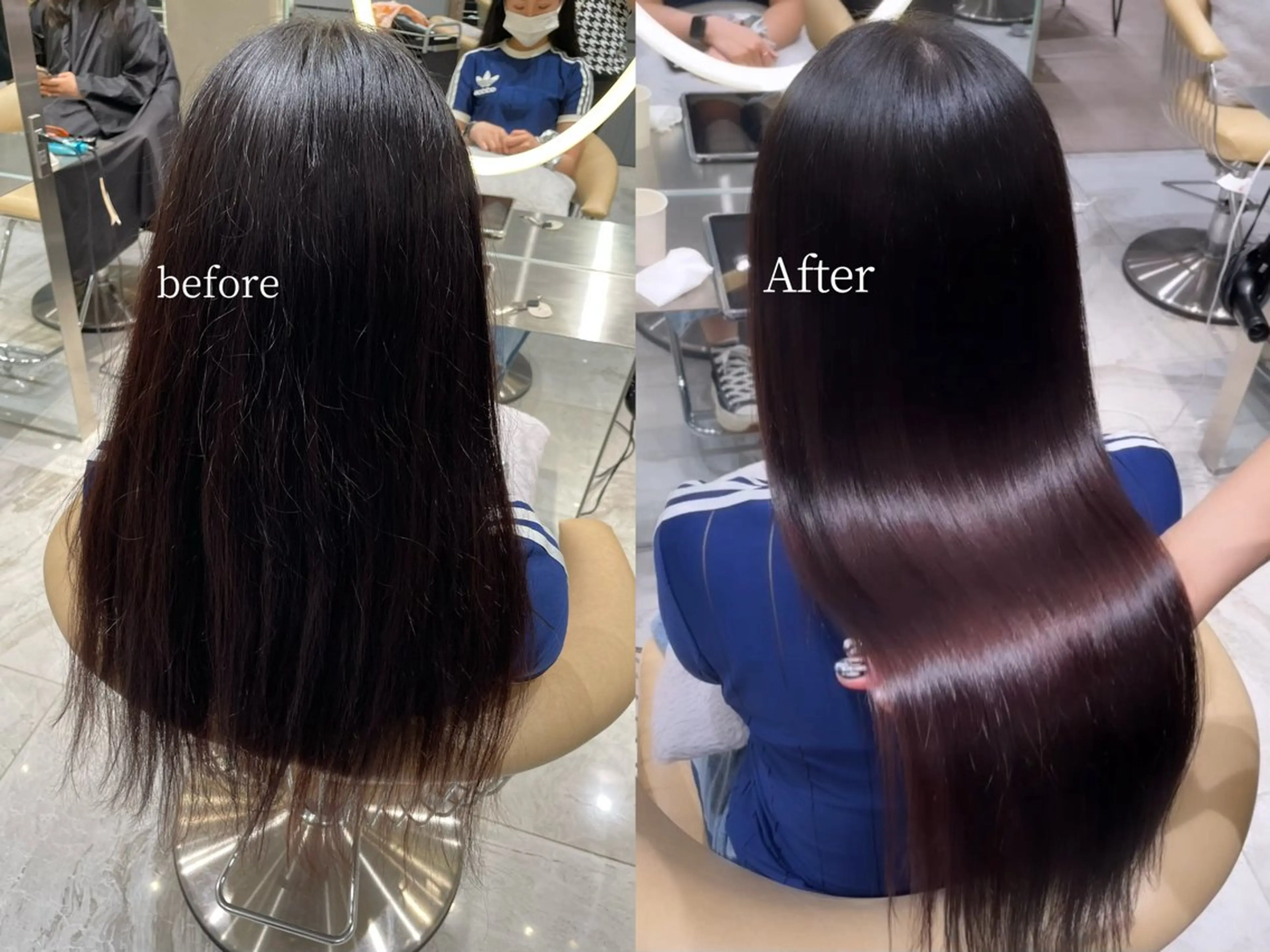 ロング ゆらんちょ/ブリーチ 無w/縮毛矯正/暖色のヘアスタイル