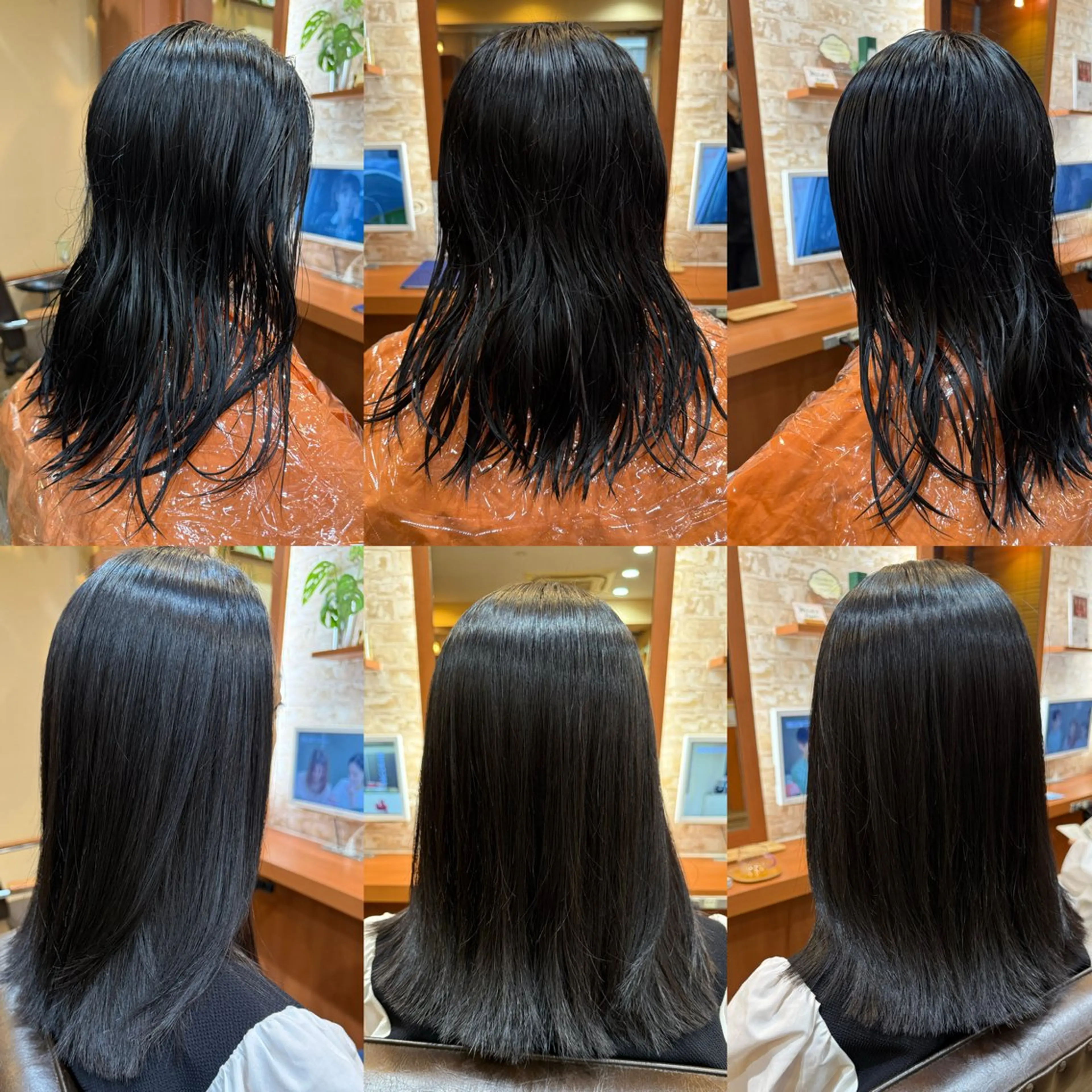 ロング 縮毛矯正 山口 博司のヘアスタイル