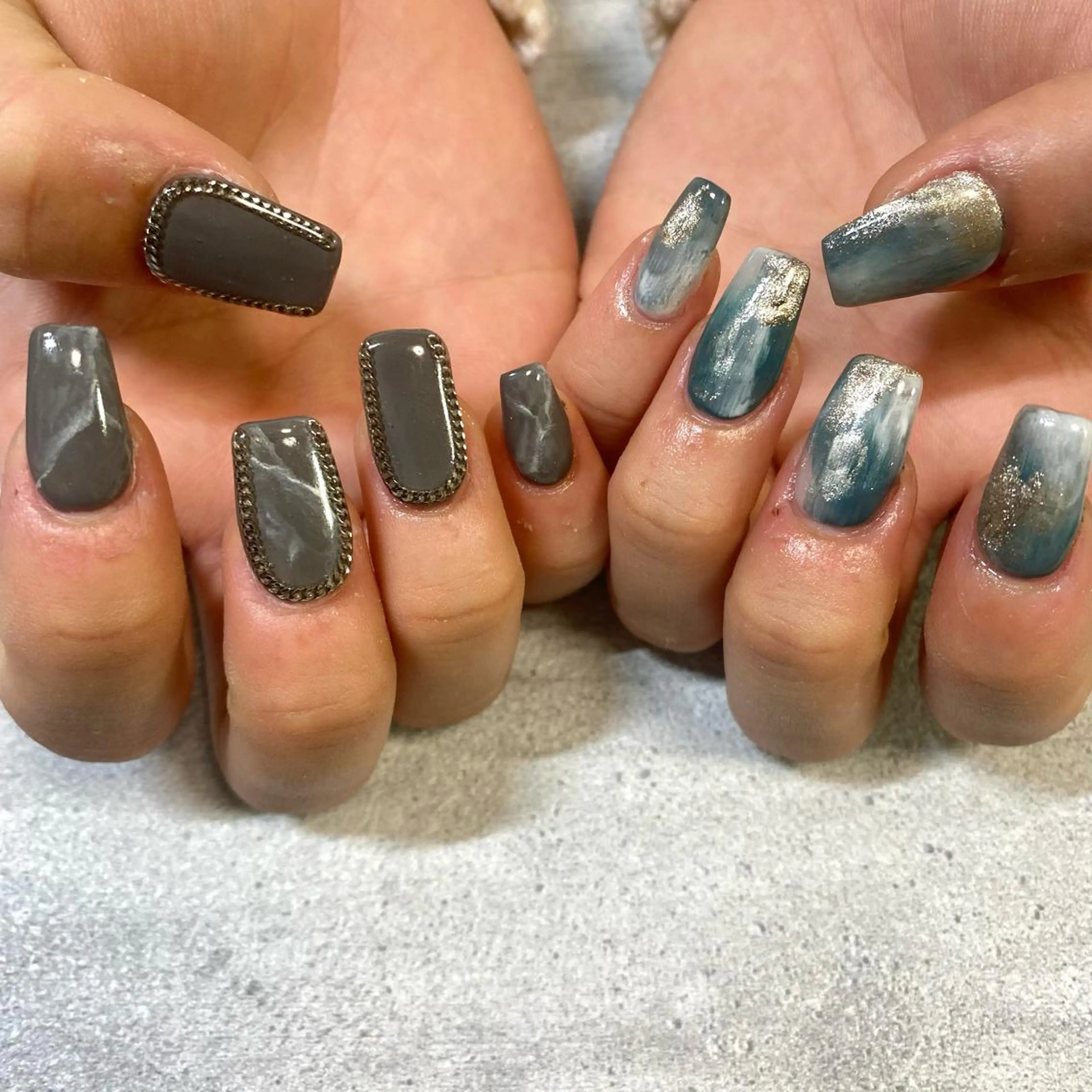 ショート カラー パーマ ヘアアレンジ メンズ キッズ ネイル マツエク・マツパ アイブロウ ニュアンスネイル ニュアンスパーマ ハンドネイル ハンドケア 今福鶴見ネイル 8(ｴｲﾄ)のネイルデザイン