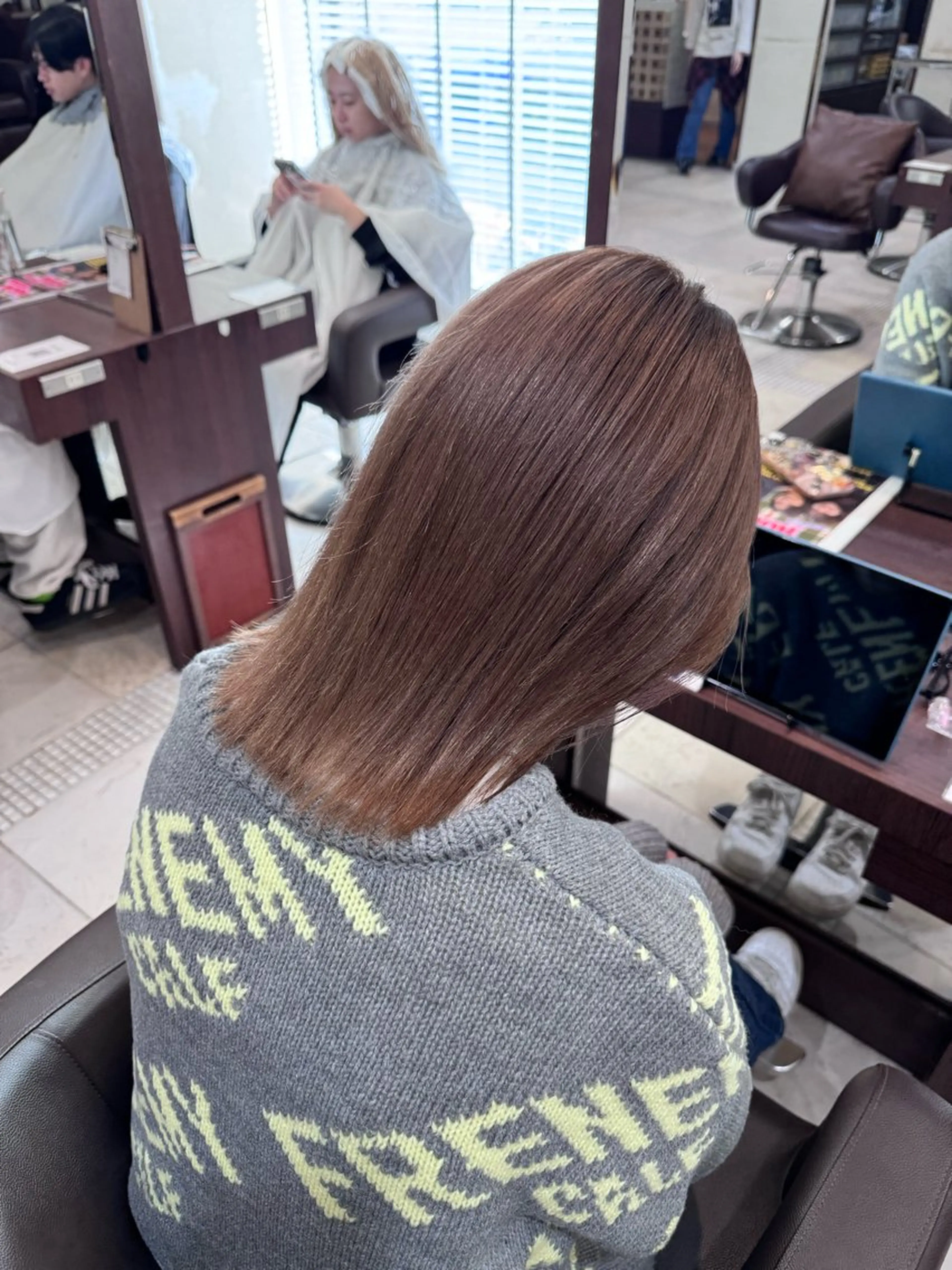 ロング カラー ブリーチ 龍 颯斗のヘアスタイル