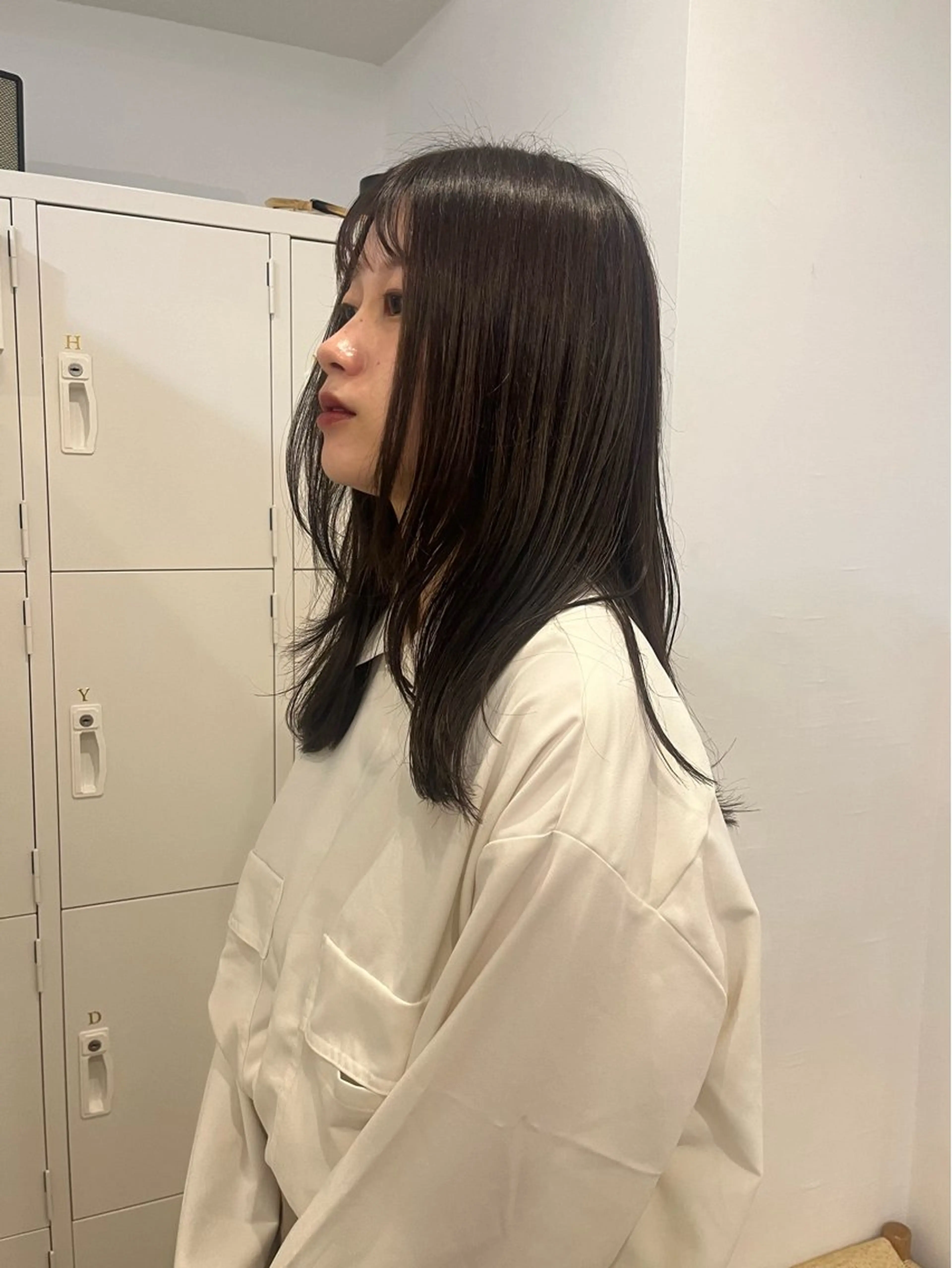 セミロング フクシママユ / 柔らかカラーのヘアスタイル