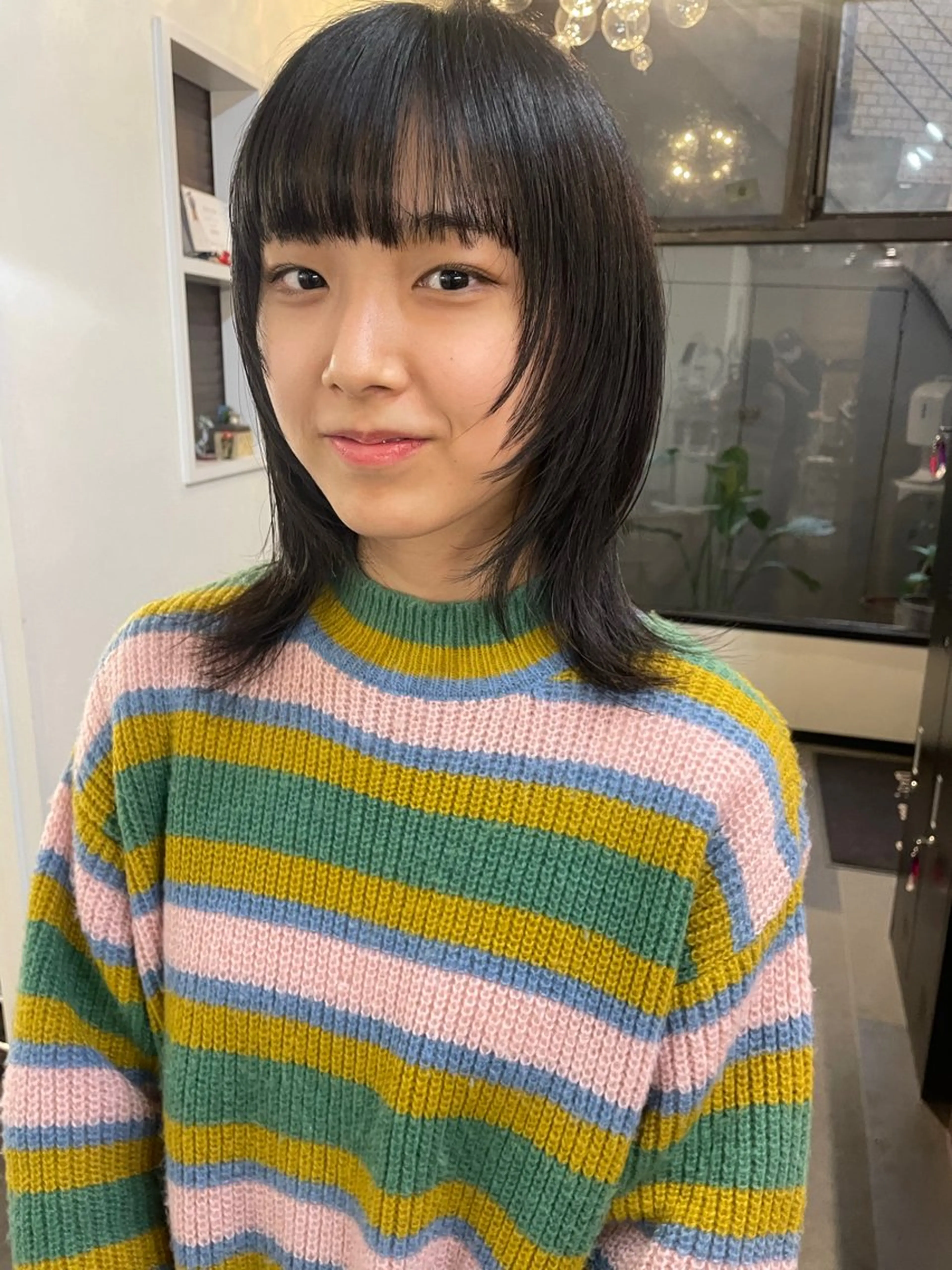 ミディアム ウルフカット やまぎし ひろきのヘアスタイル