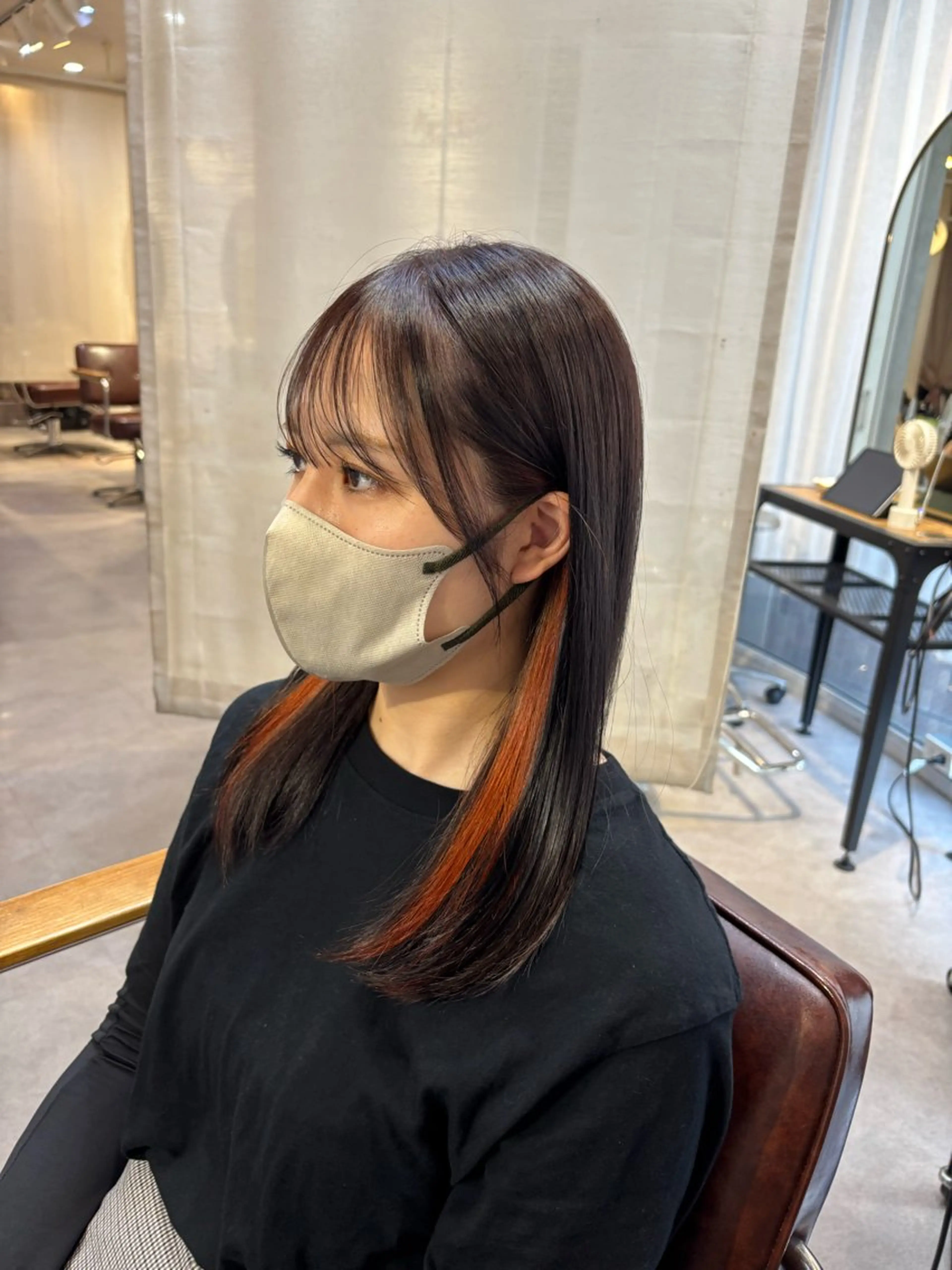 セミロング 野口 咲愛のヘアスタイル