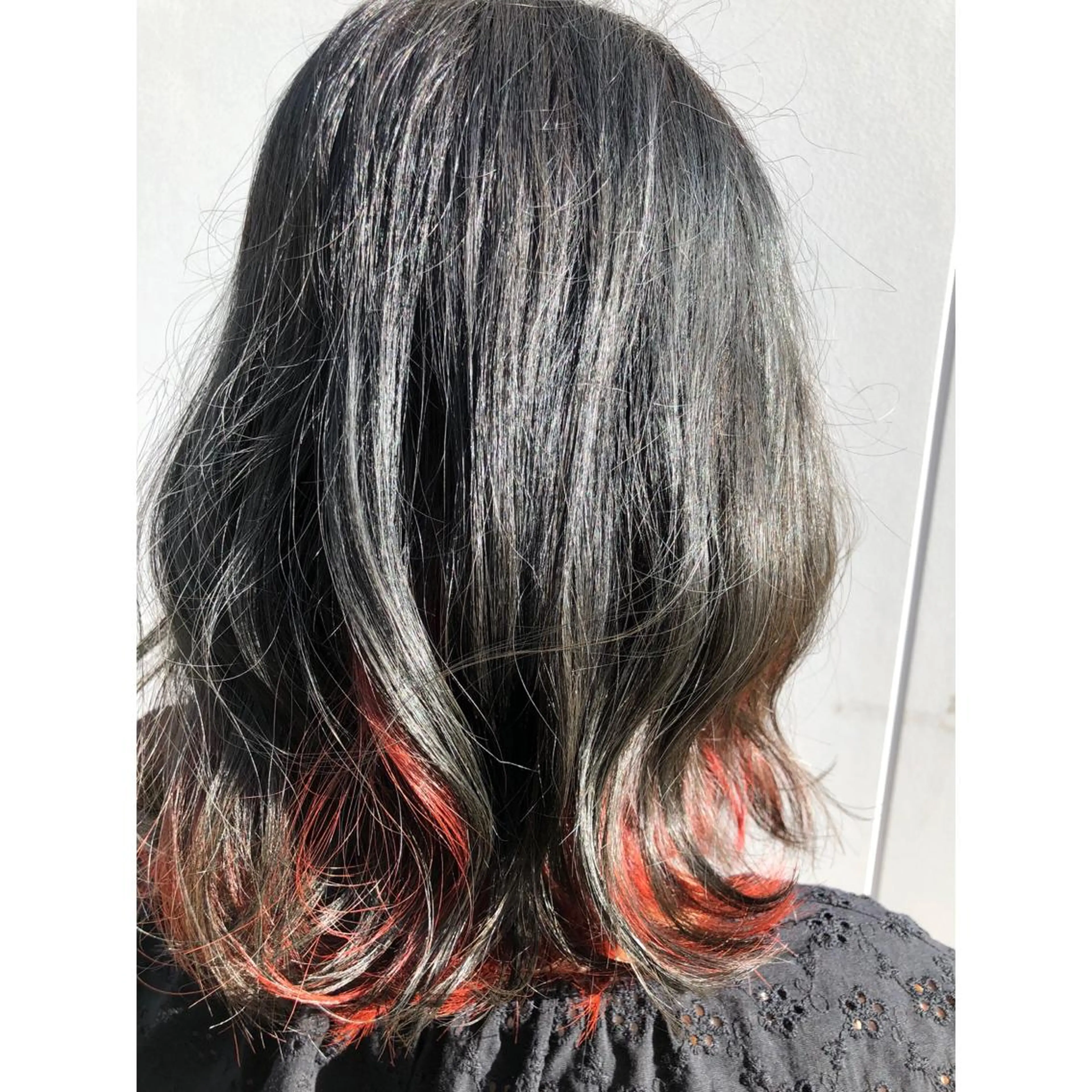 ミディアム カラー インナーカラー パーソナルカラー診断 できます 木曽 主博のヘアスタイル