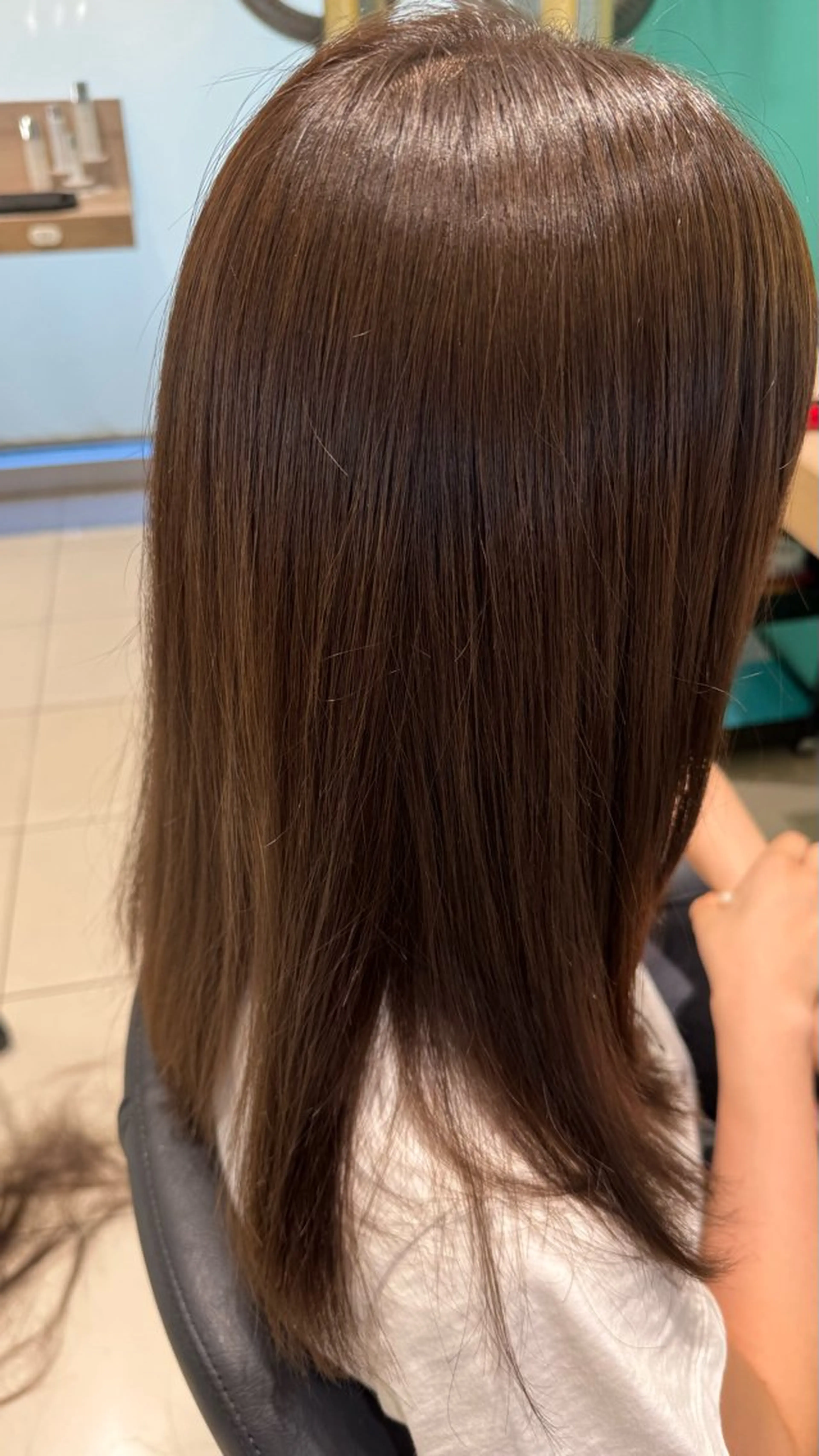 ミディアム カラー 田中 璃乃のヘアスタイル