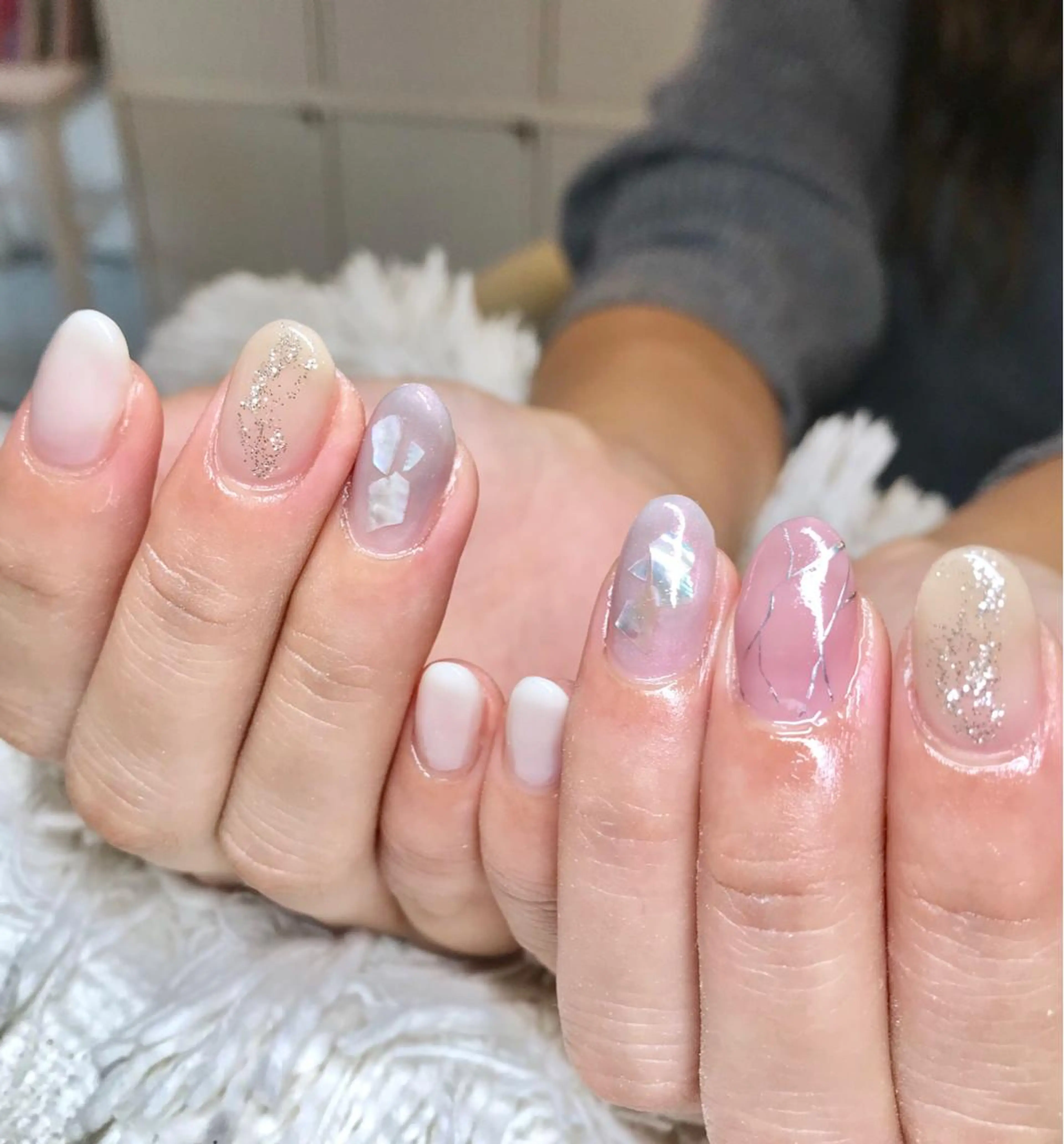 ミディアム ネイル マツエク・マツパ ハンドネイル ハンドケア nail&eye Aoのマツエク・マツパデザイン