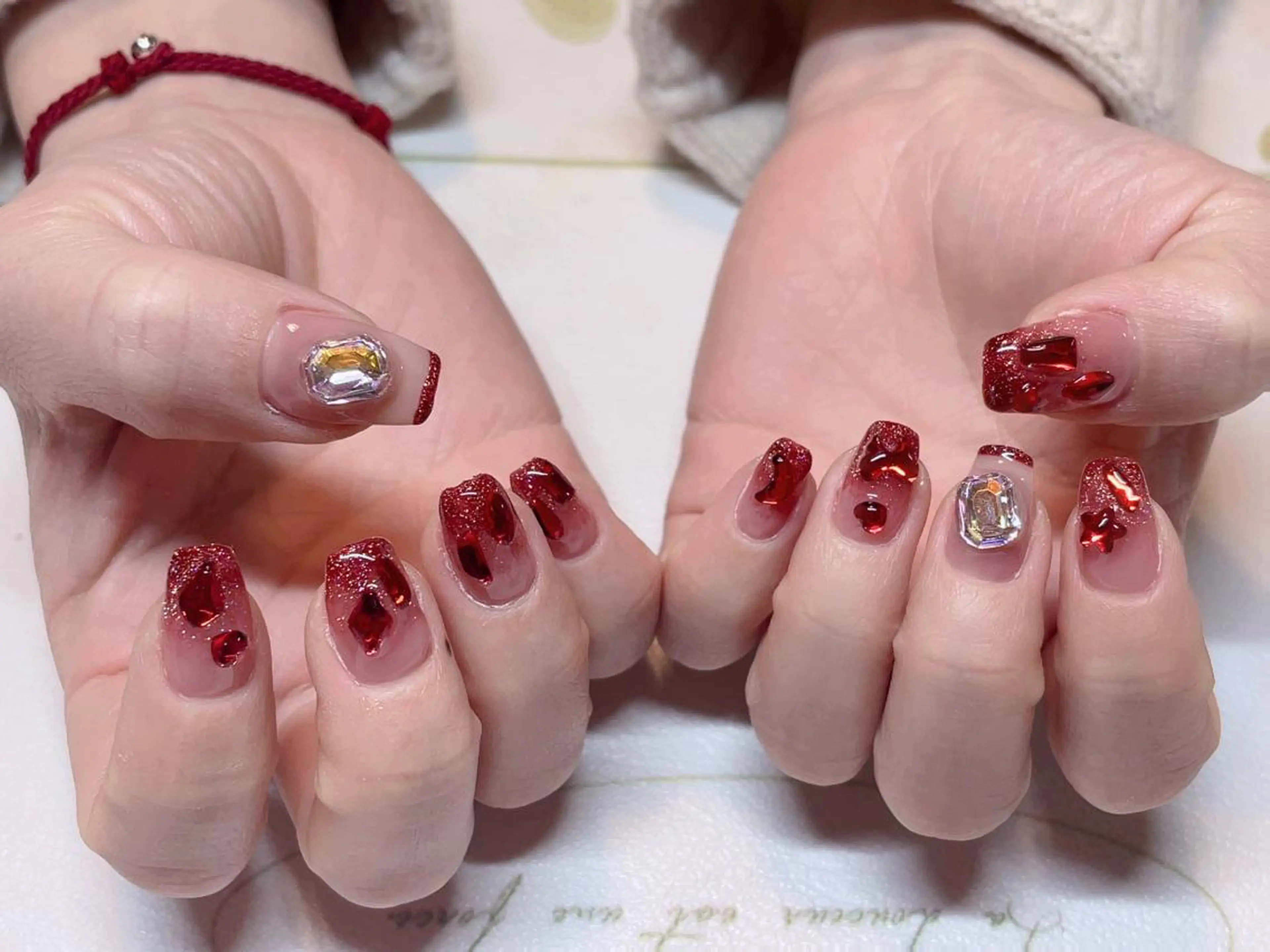 ネイル ラメ(グリッター) ワンホンネイル ハンドネイル エン Nail salonのネイルデザイン