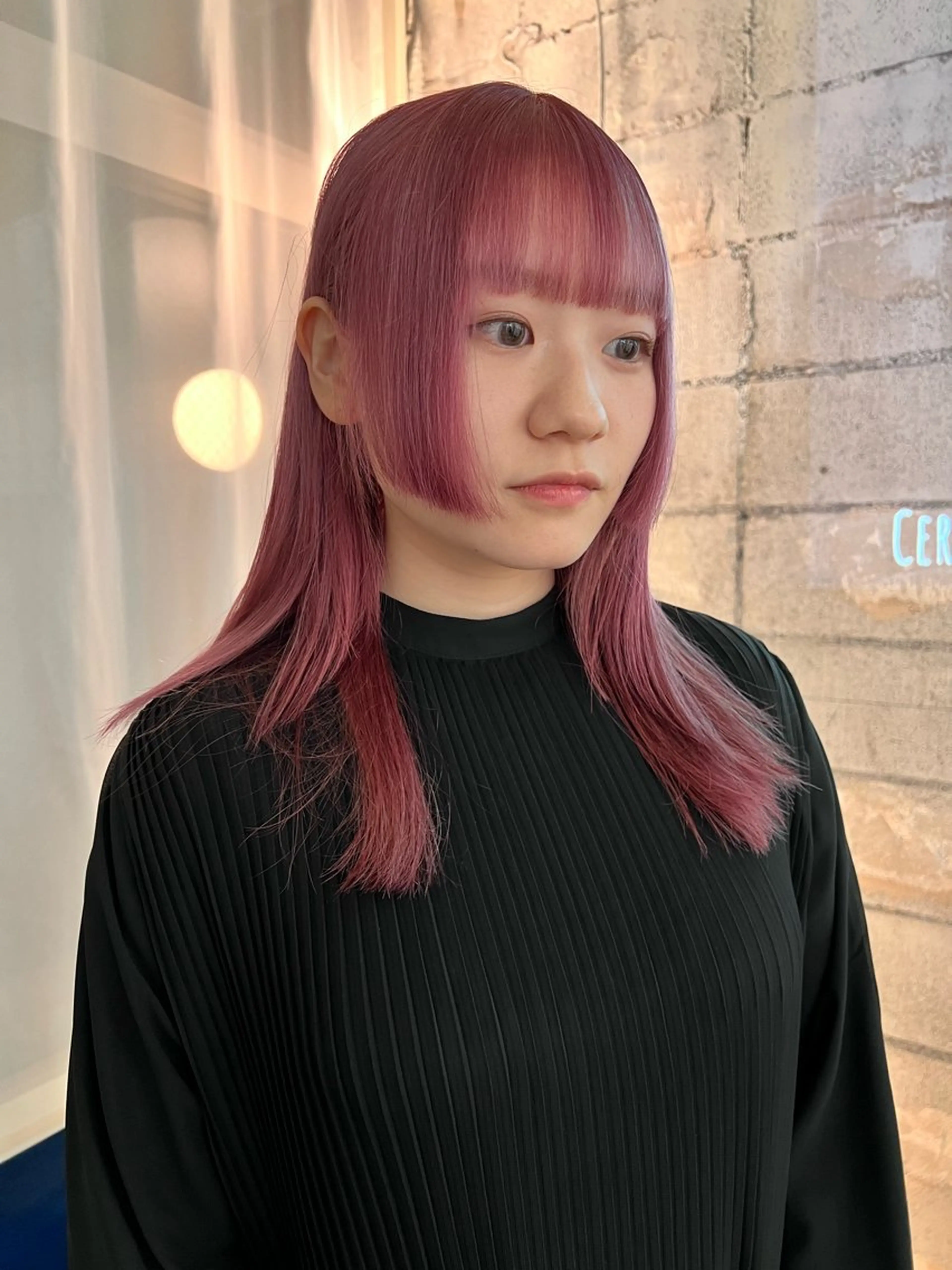 セミロング カラー カット ヘアカラー haco＋所属・圧倒的デザイン力 店長🎨RENAのヘアスタイル