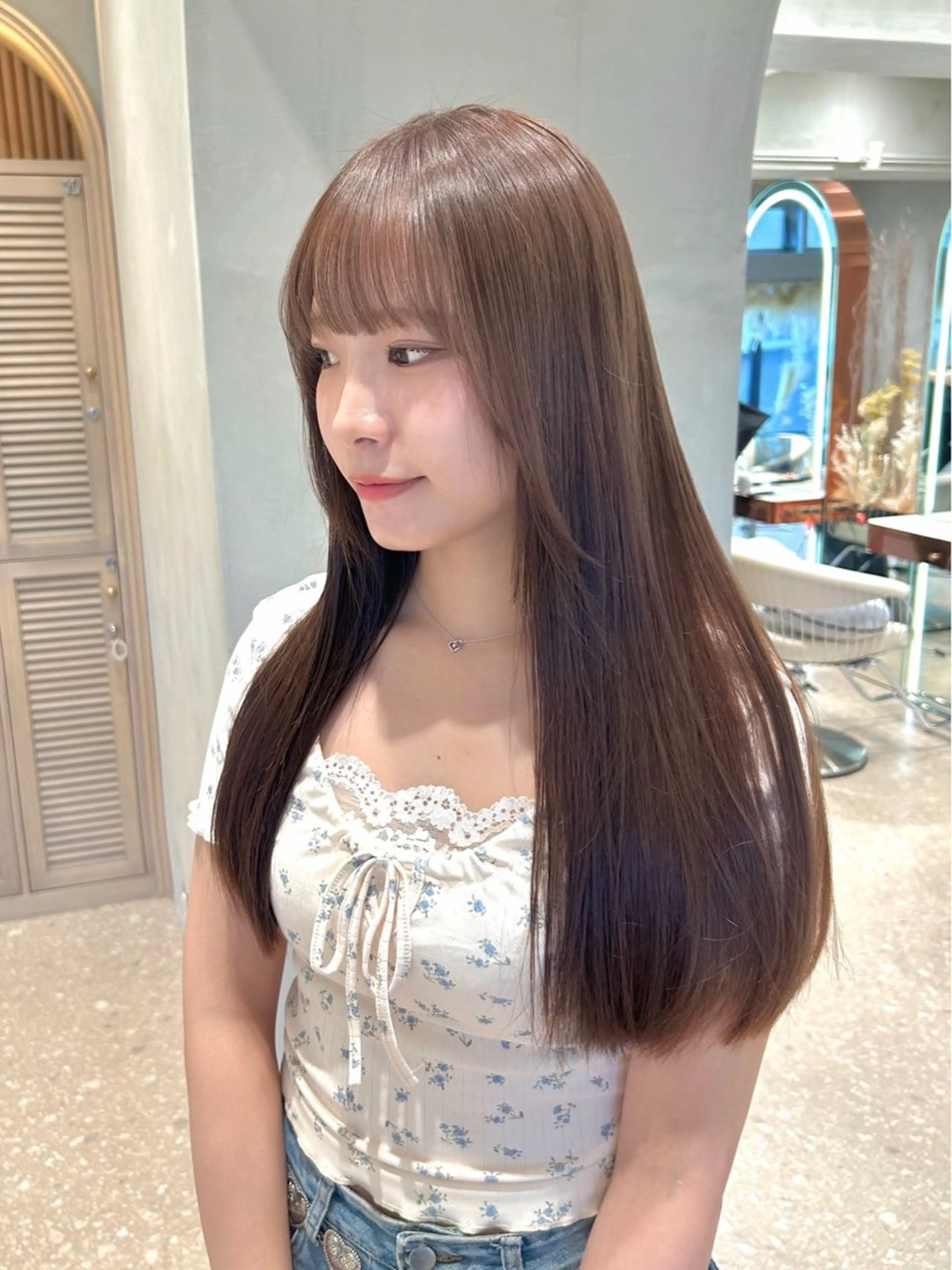 ロング カラー Luce横浜店所属・yuu 🪴 透明感 カラー/メンズパーマのヘアスタイル