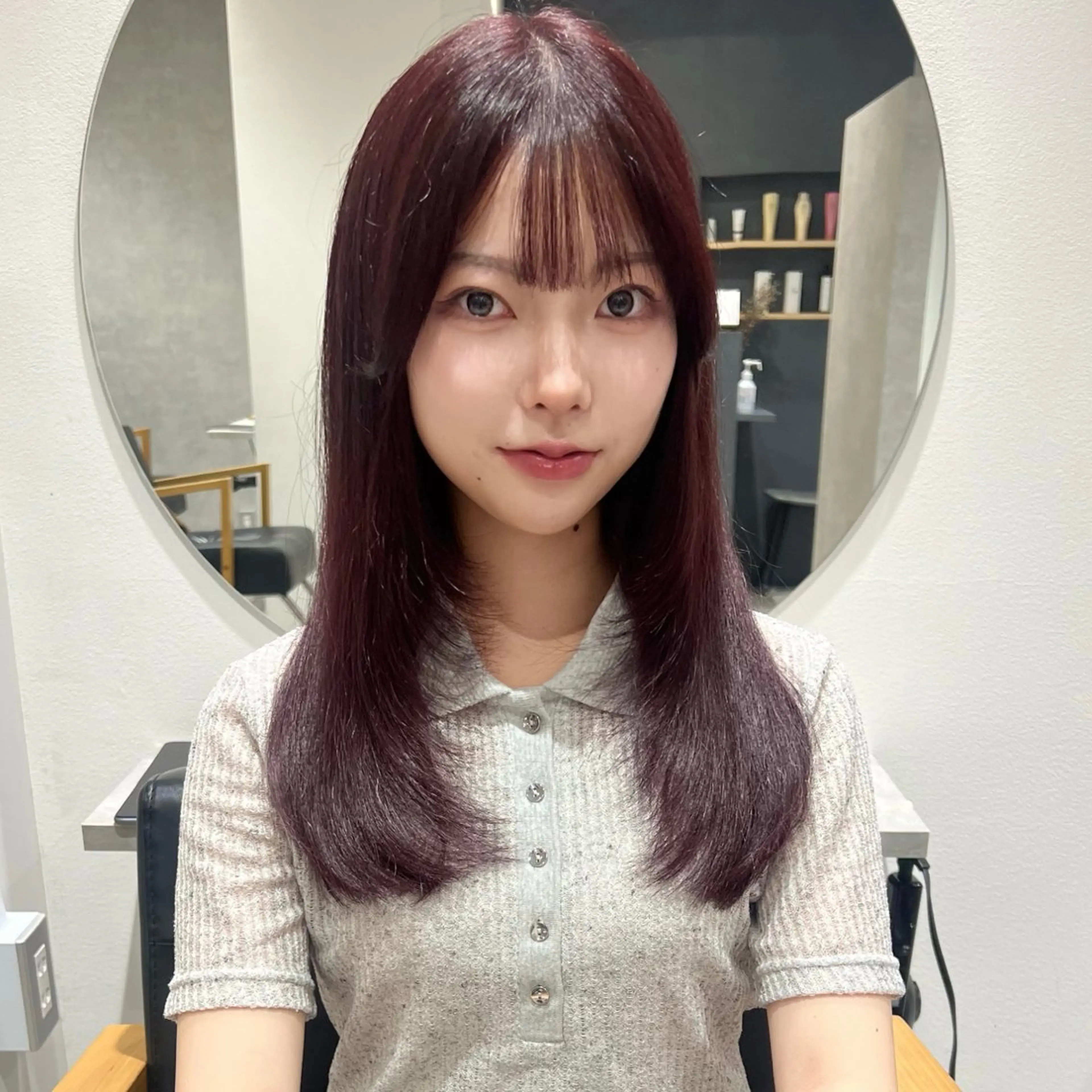 ロング カット ヘアカラー AI TOKYO　S所属・mizuki 【韓国レイヤー】のヘアスタイル