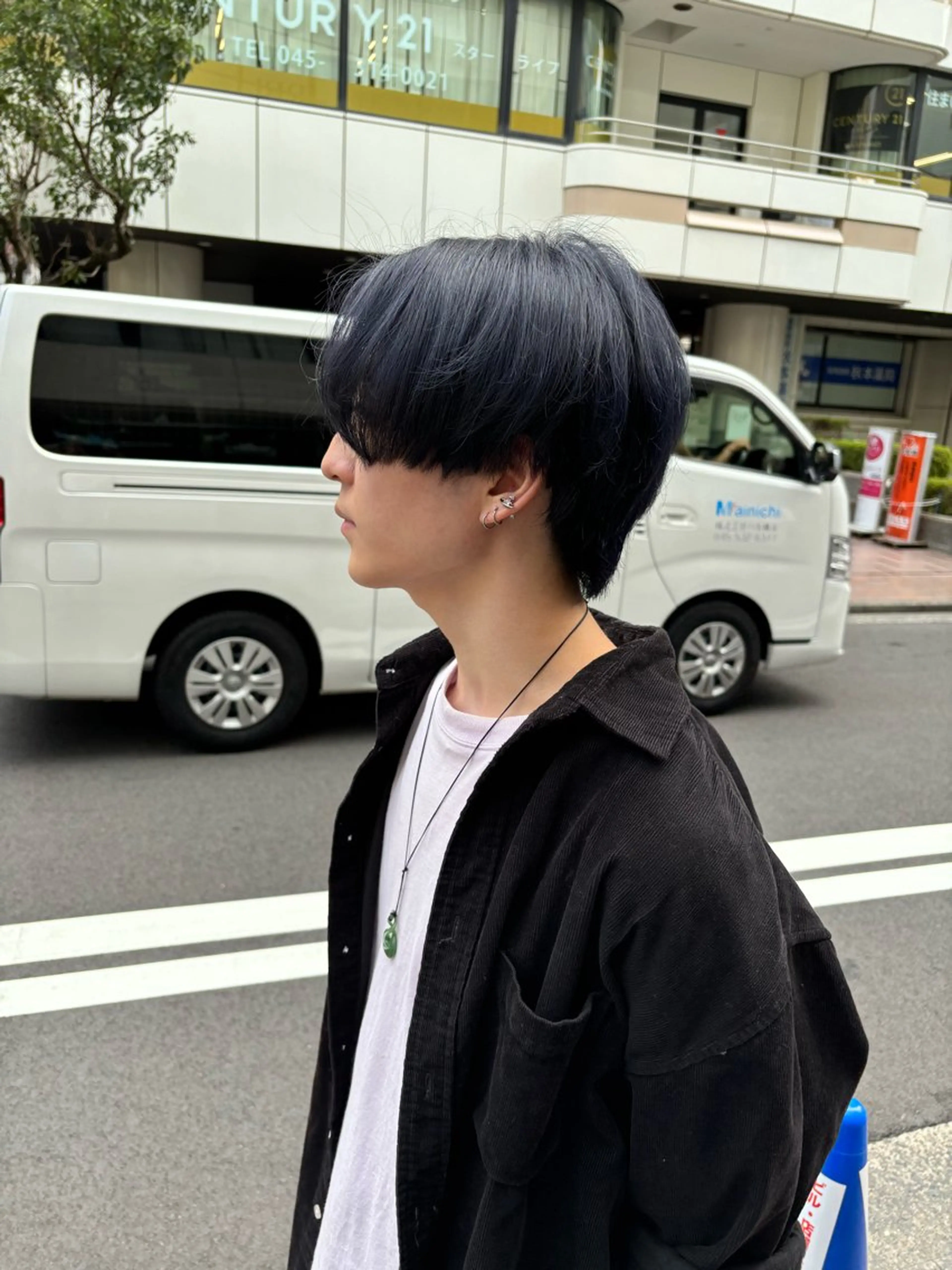 カラー メンズ ヘアカラー 羽エクステ/シール エクステ/横浜駅5分のヘアスタイル