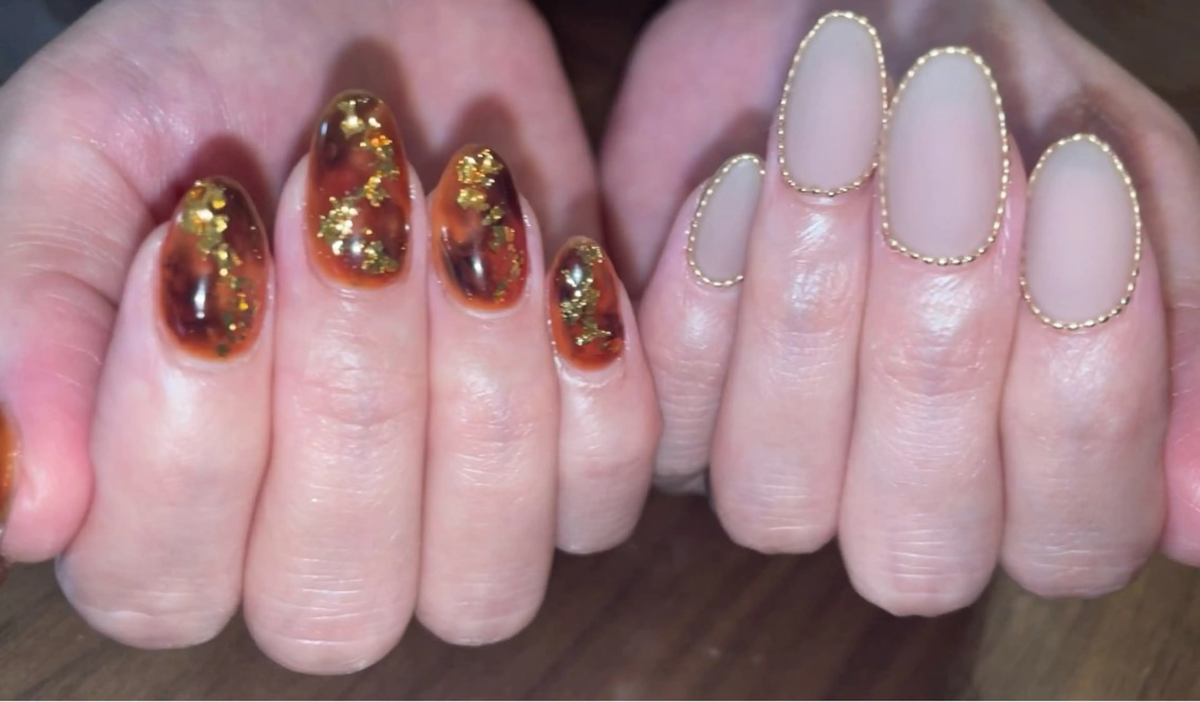 ネイル べっ甲ネイル Nail Salon Pure のぞみのネイルデザイン