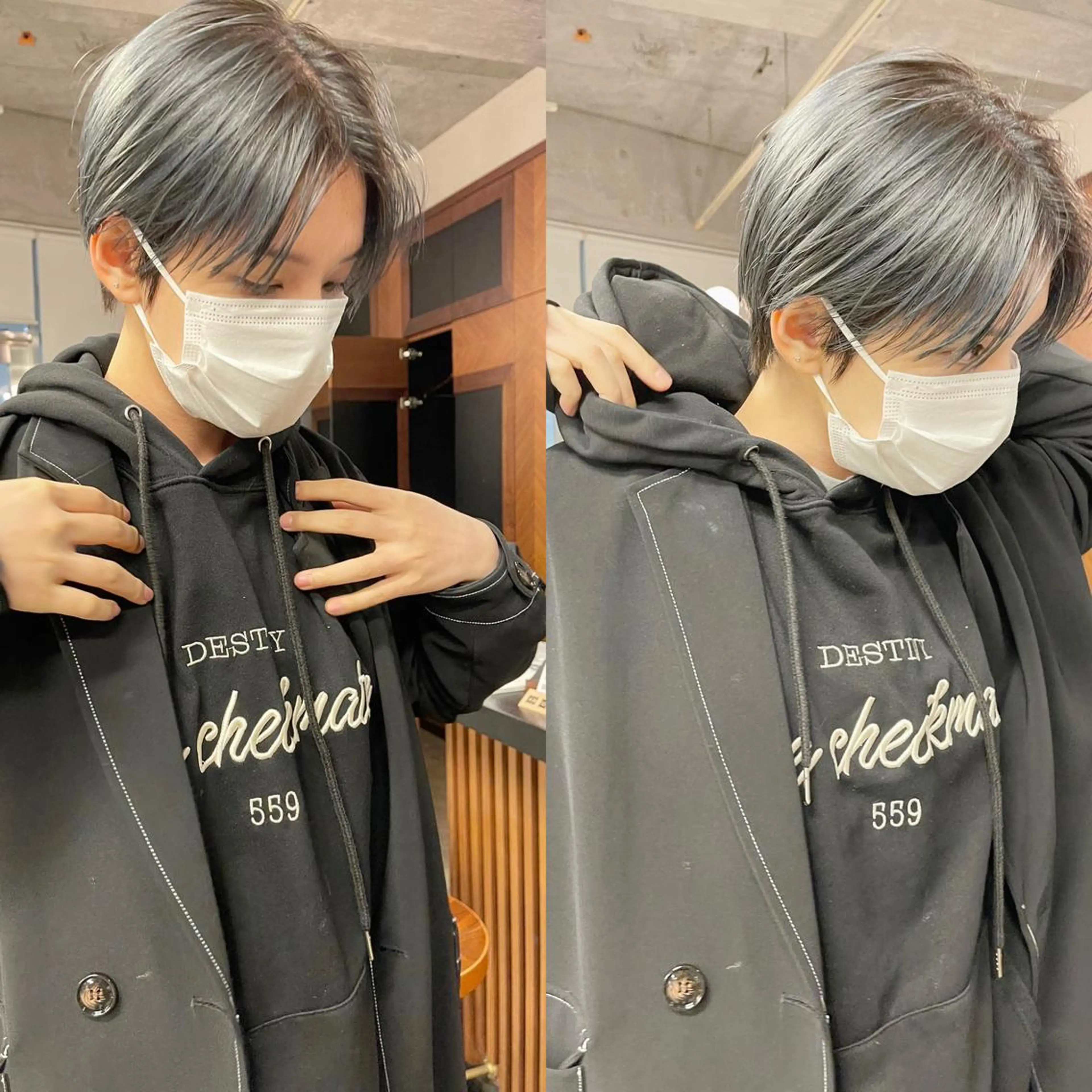 ショート カラー ハンサムショート アッシュ ブルーカラー ブルーアッシュ ショートヘア PALAN K-Beauty SHINJUKU所属・“ミニモ最高評価獲得 “代表"Kohei"のヘアスタイル