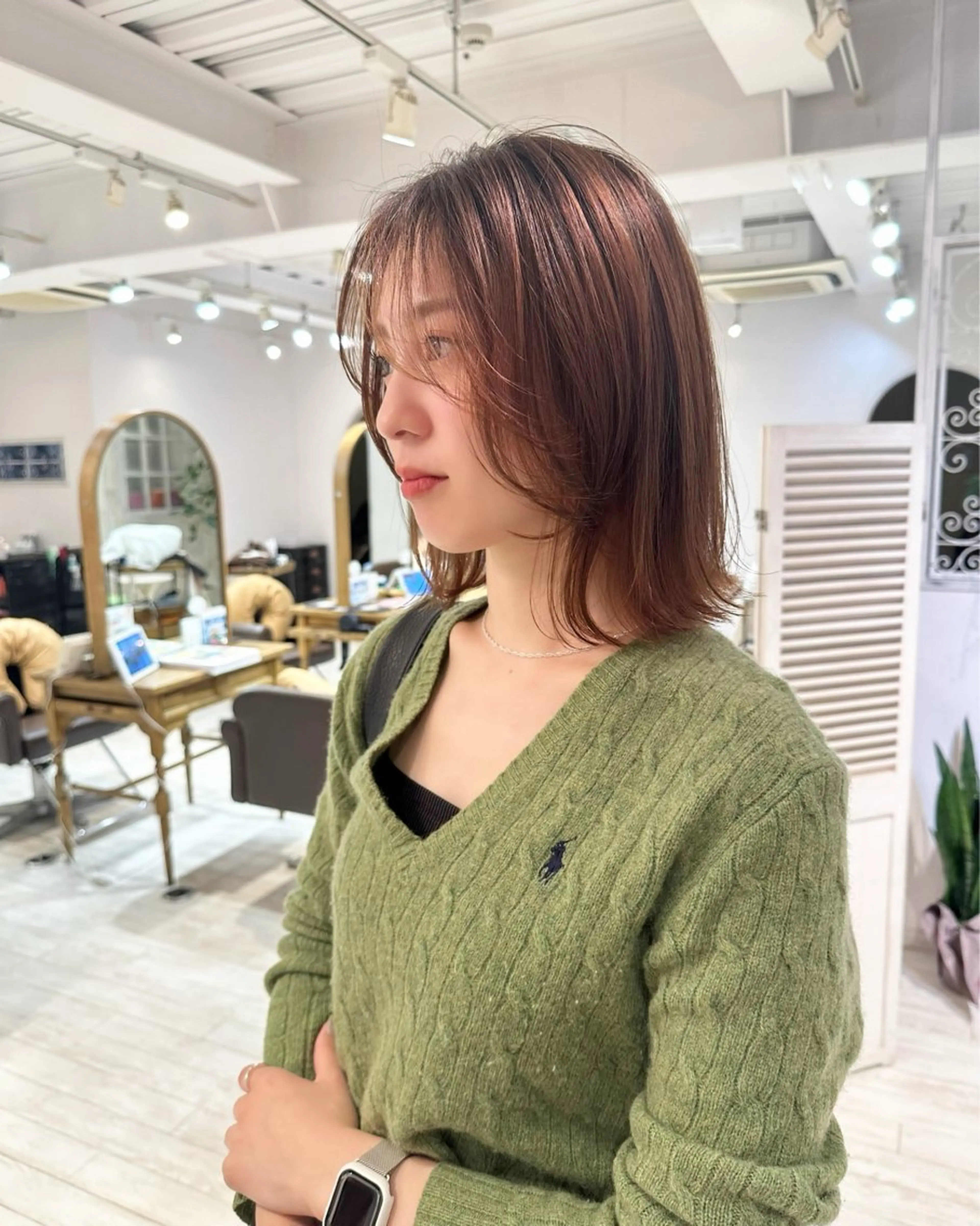 ミディアム カット ヘアカラー 縮毛矯正/ショート/ レイヤー/畑中正敏のヘアスタイル