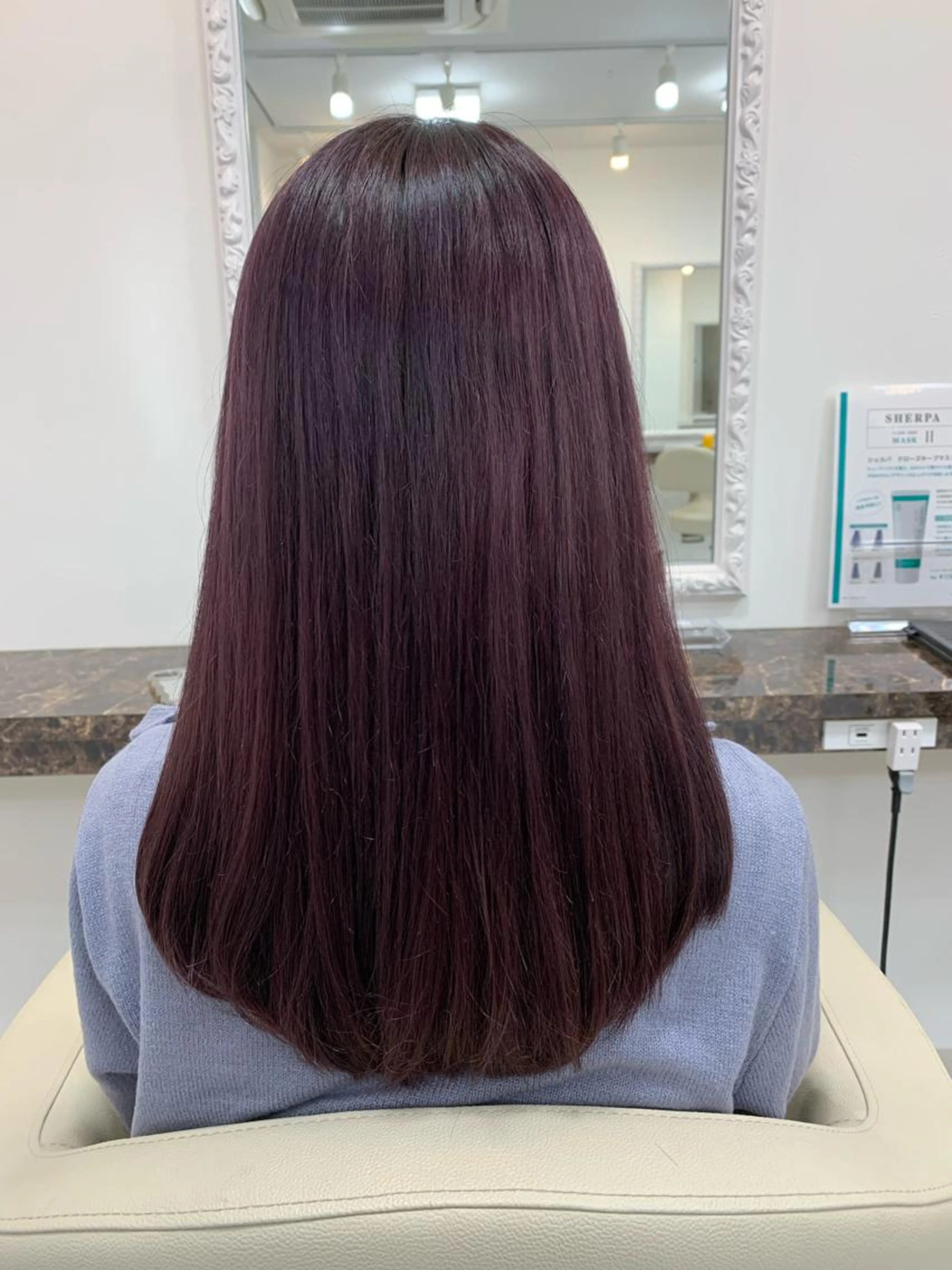 【透明感カラー】💜ヘアカラー➕高保湿トリートメント🫧の写真