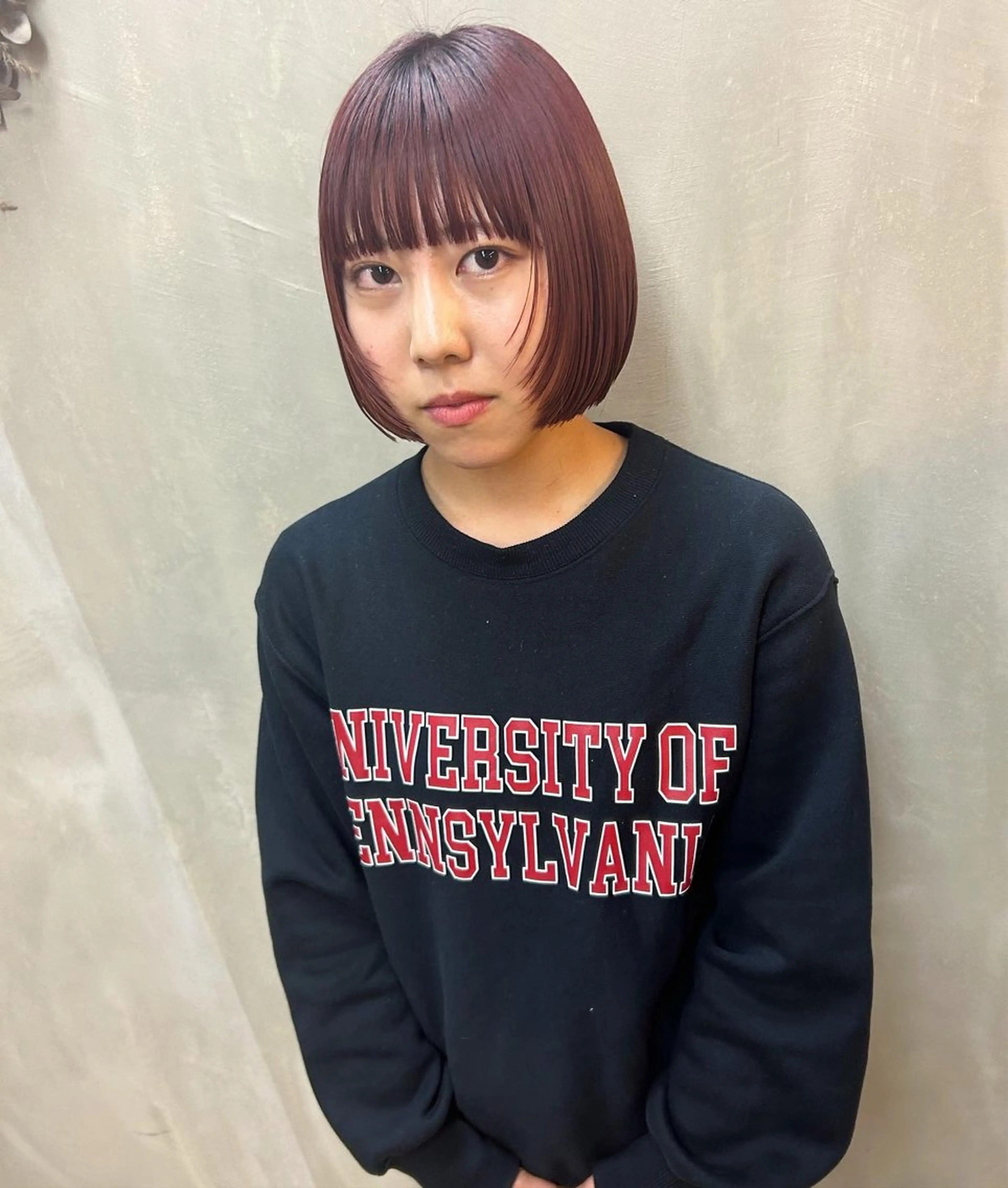 ショート カラー パーマ ヘアアレンジ レイヤーカット 髪と音処　マトぺ所属・デザインカラー/ボブ ブリーチカラー/ユリのヘアスタイル