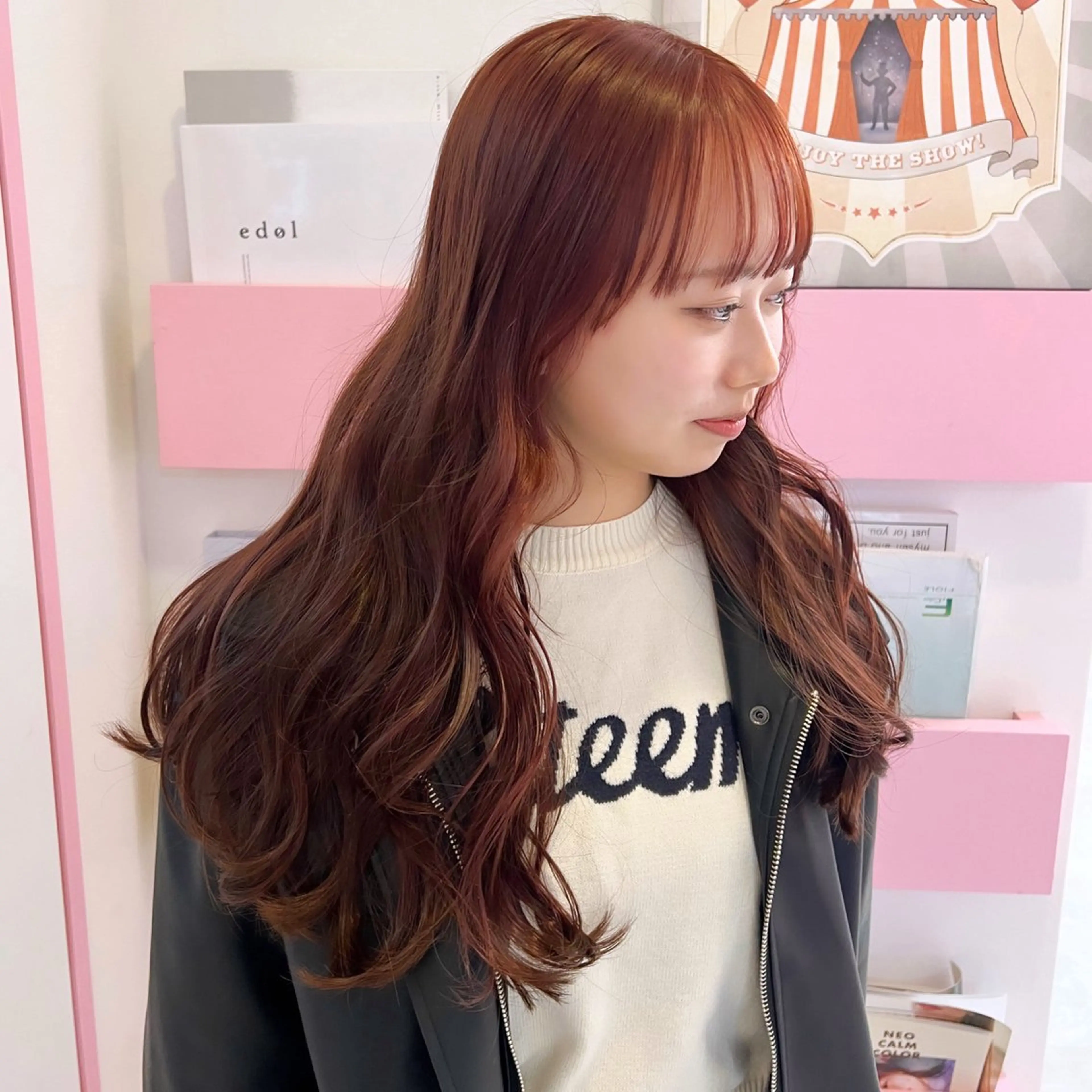 ロング カラー ヘアカラー トリートメント 🎀ダブルカラー/ ピンク×ガーリー🎀のヘアスタイル