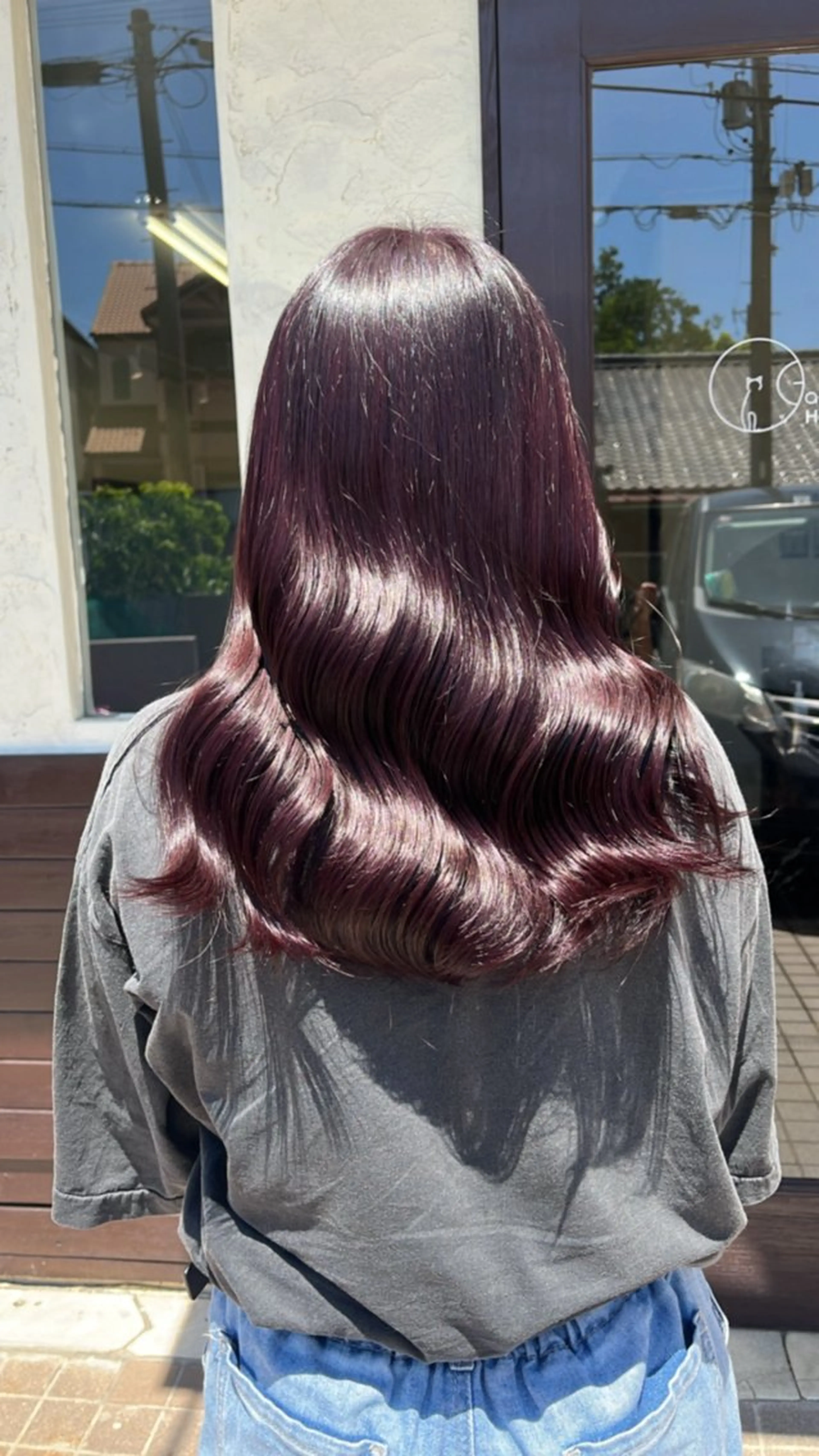 カラー ブリーチ ラベンダーカラー ブリーチなしカラー 船坂 詩乃のヘアスタイル