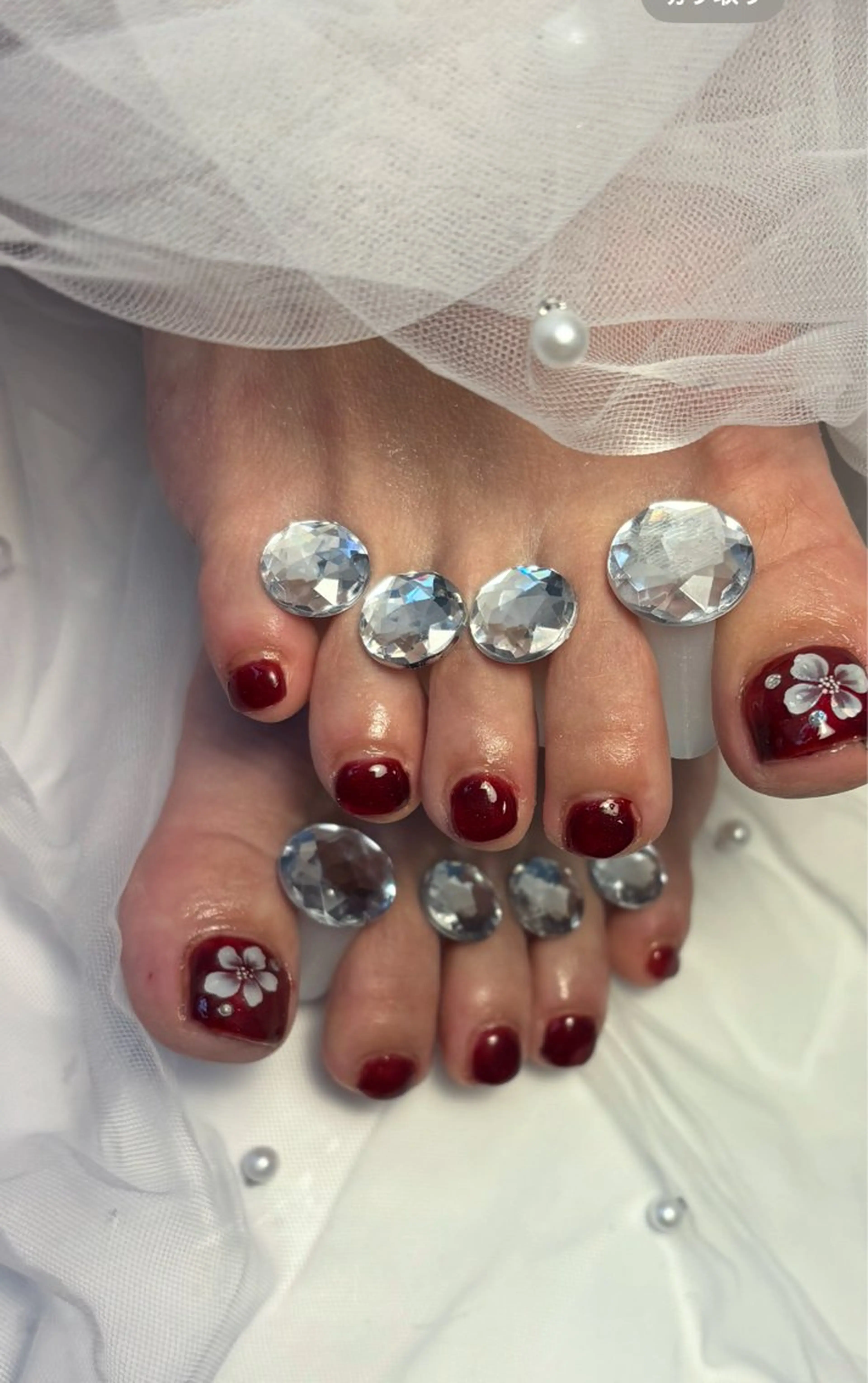 ネイル フラッシュネイル フットネイル フレンチネイル ジェルネイル ガラスフレンチ Nail salon Natulalのネイルデザイン