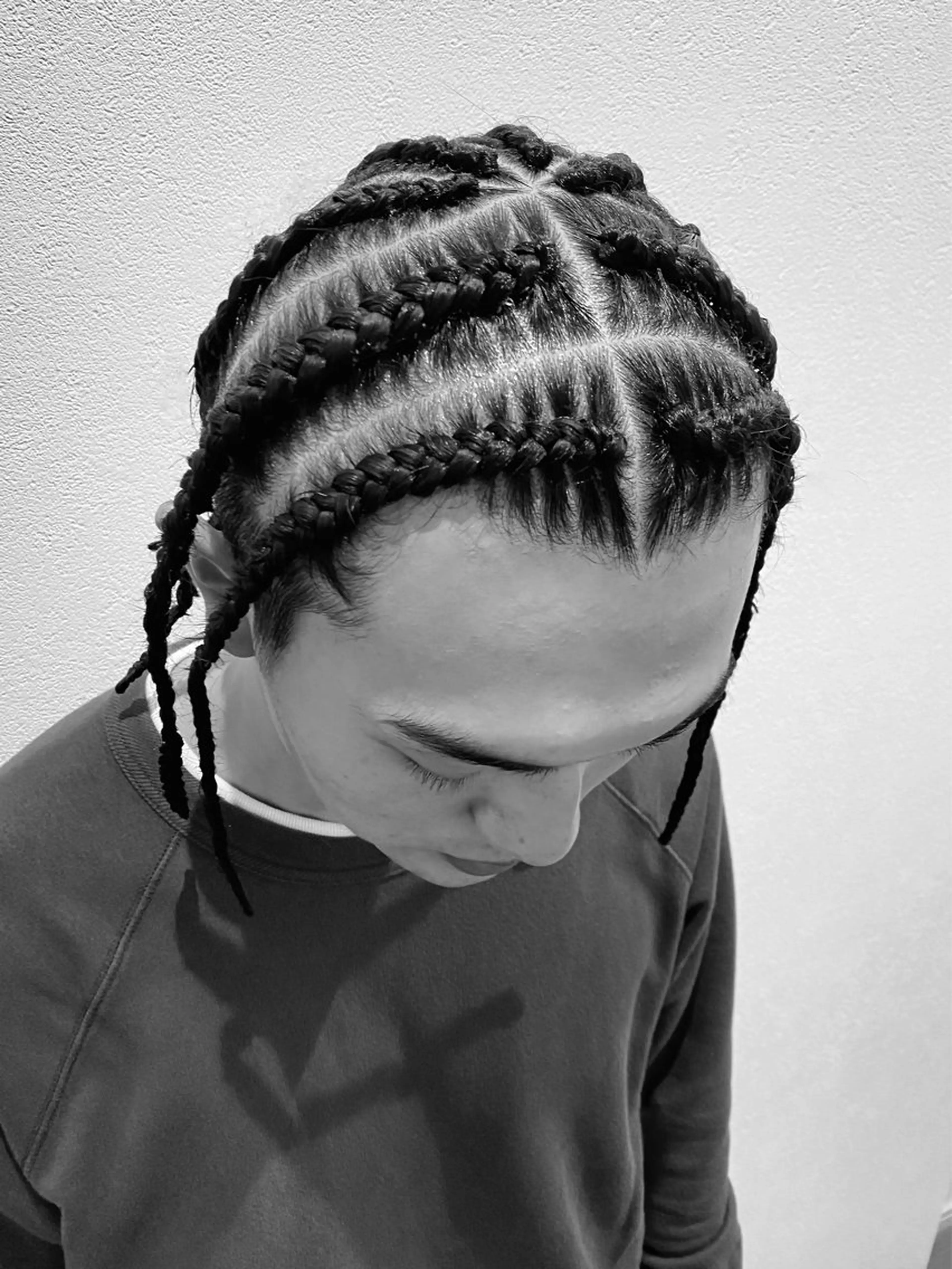 セミロング ヘアアレンジ メンズ エクステ ヘアセット Repos by moi所属・RINA/特殊ヘア/ 高発色ワンカラーのヘアスタイル