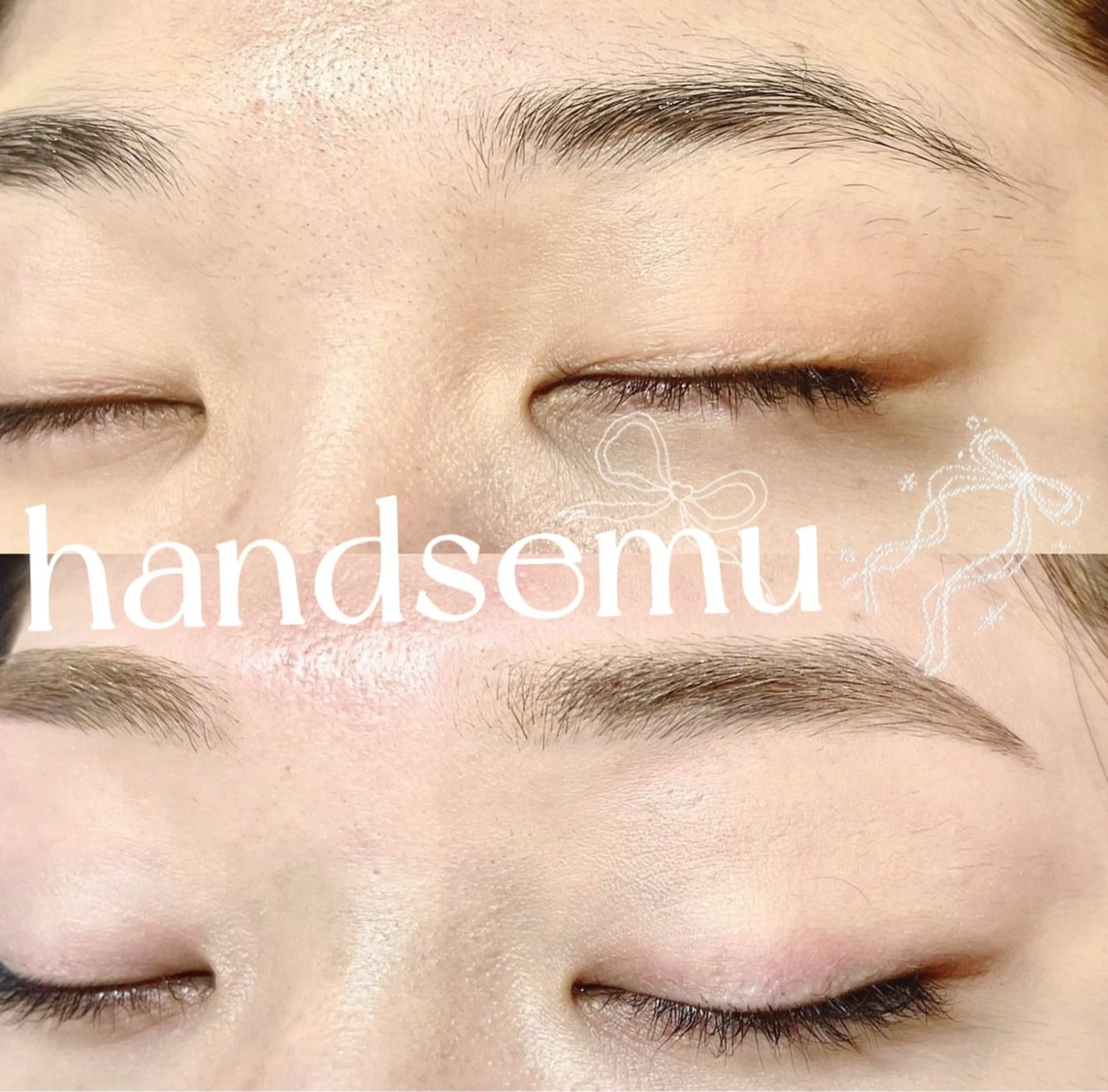 アイブロウ ワックス脱毛 眉カット handsemu EYELASHのマツエク・マツパデザイン