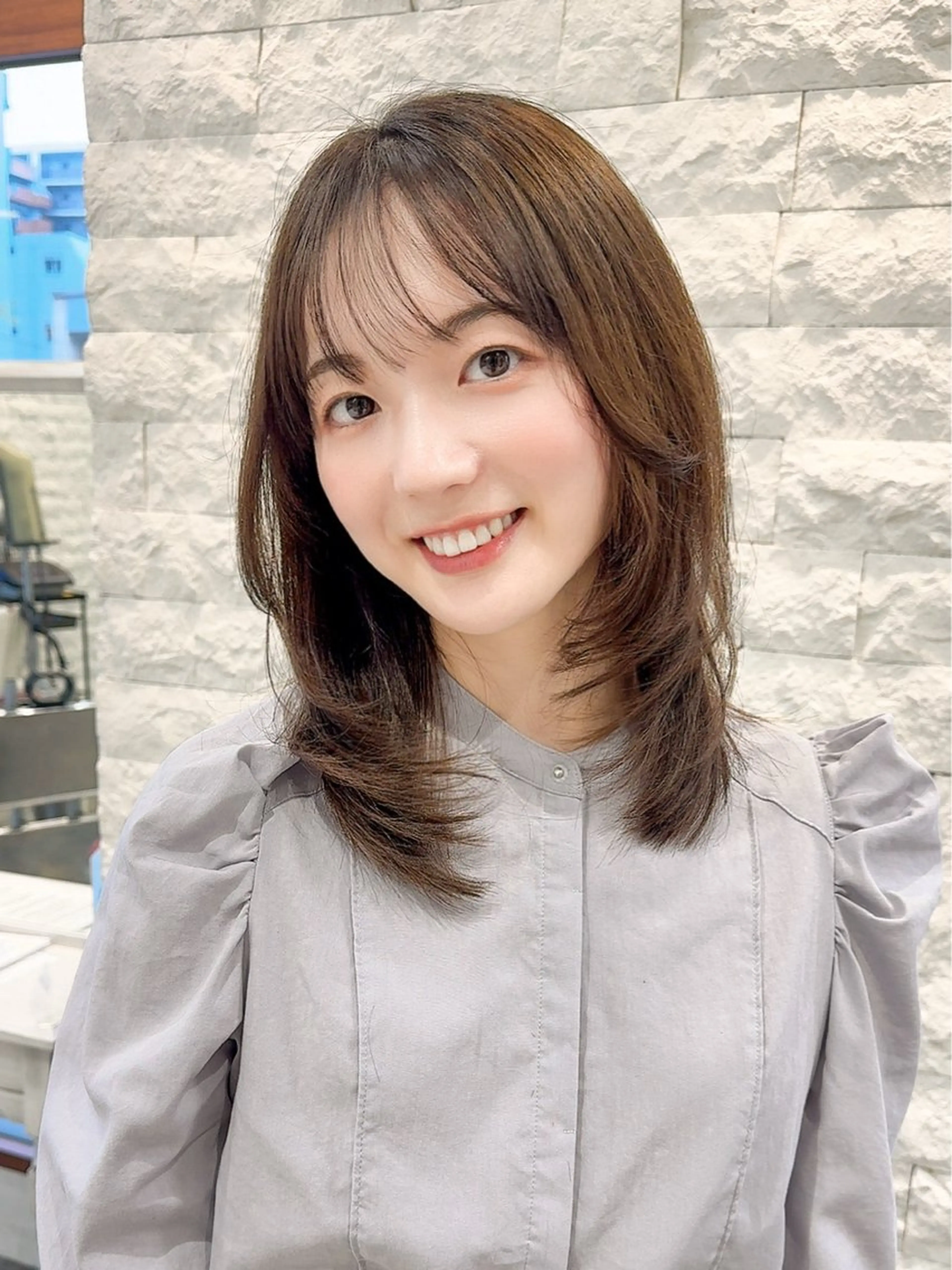 セミロング りきまる けんとのヘアスタイル