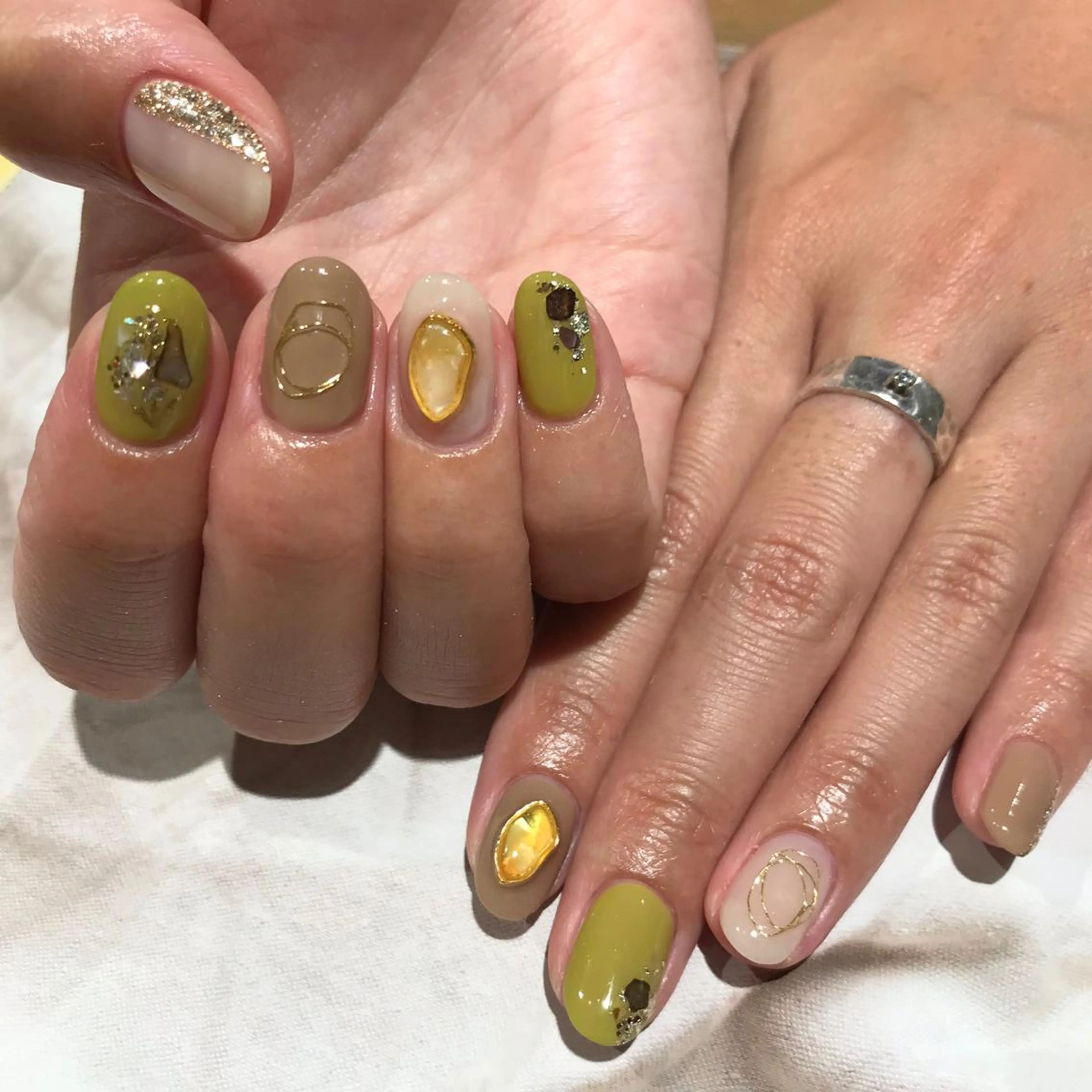 ネイル ピスタチオネイル ハンドネイル w*ange nail所属・w*ange MAOのネイルデザイン