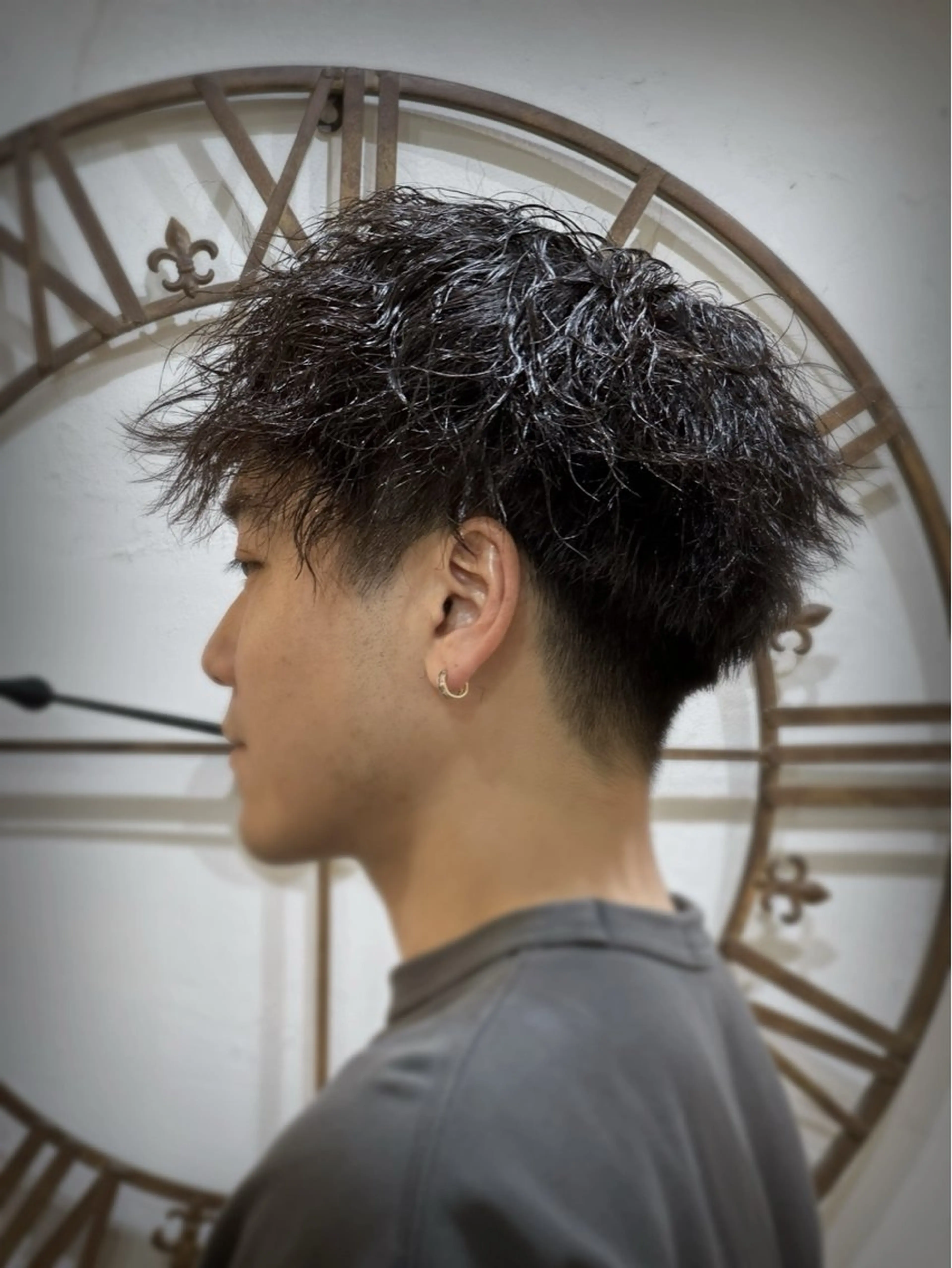 パーマ メンズ スパイキー/ ピンパーマ/緑川雄也のヘアスタイル