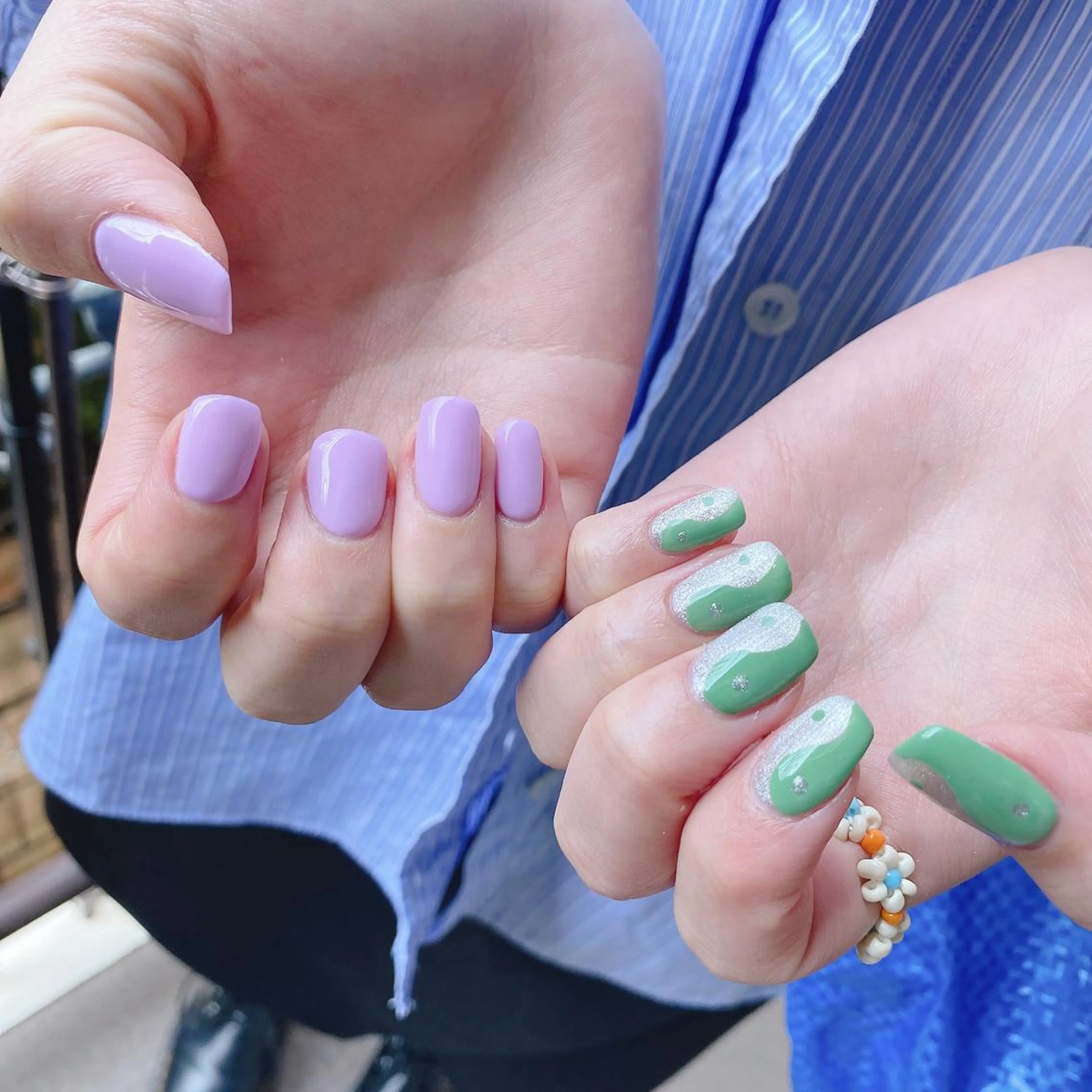 ネイル アートネイル オーロラネイル マグネットネイル ニュアンスネイル ワンカラーネイル To Me Nail所属・🩵 mei🩵のネイルデザイン