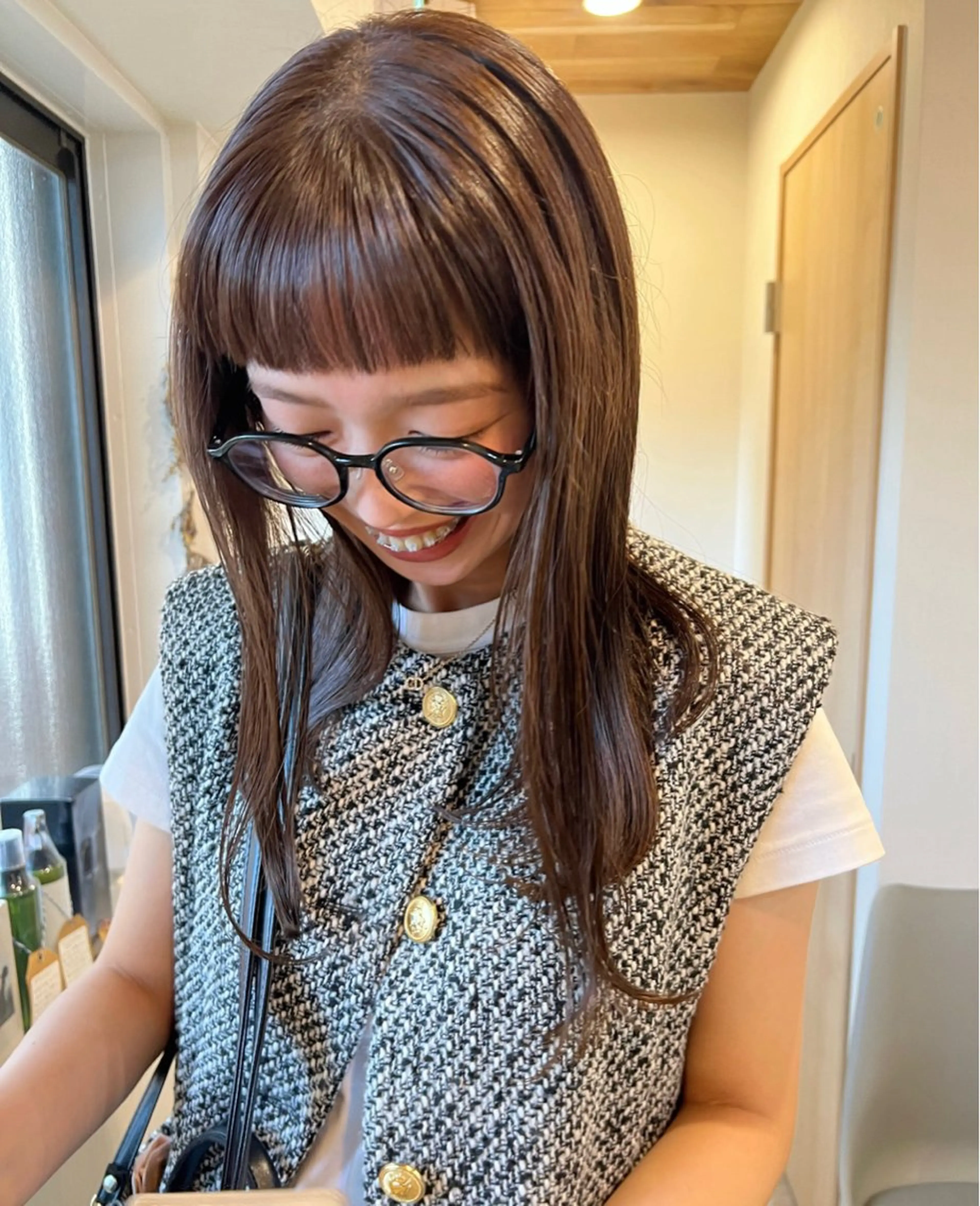 セミロング カラー カット ヘアカラー トリートメント トレンドと似合わせ/ マンツーマン/西上楓のヘアスタイル