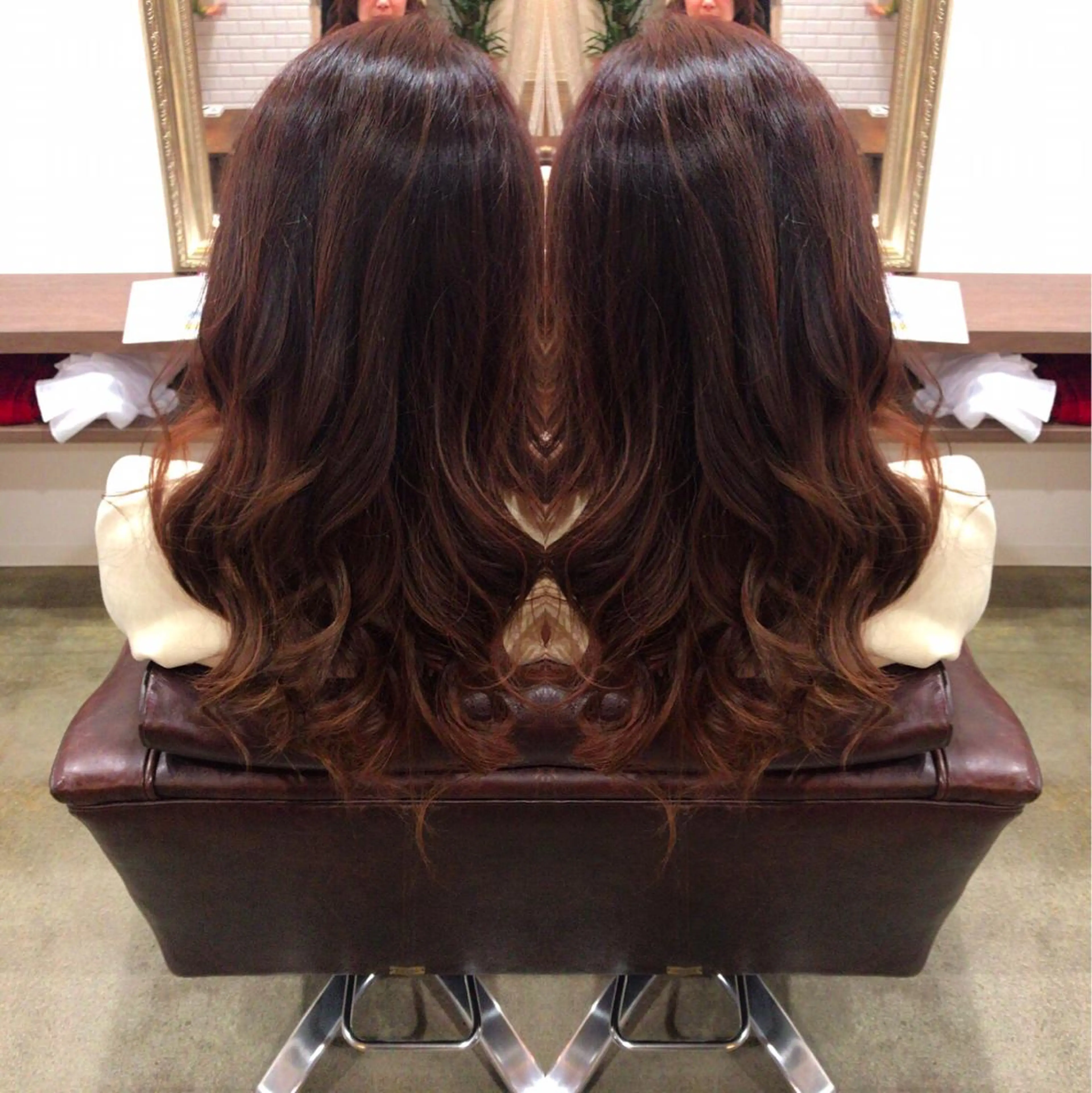 セミロング ロング カラー レイヤーカット匠 イソザキノリユキのヘアスタイル