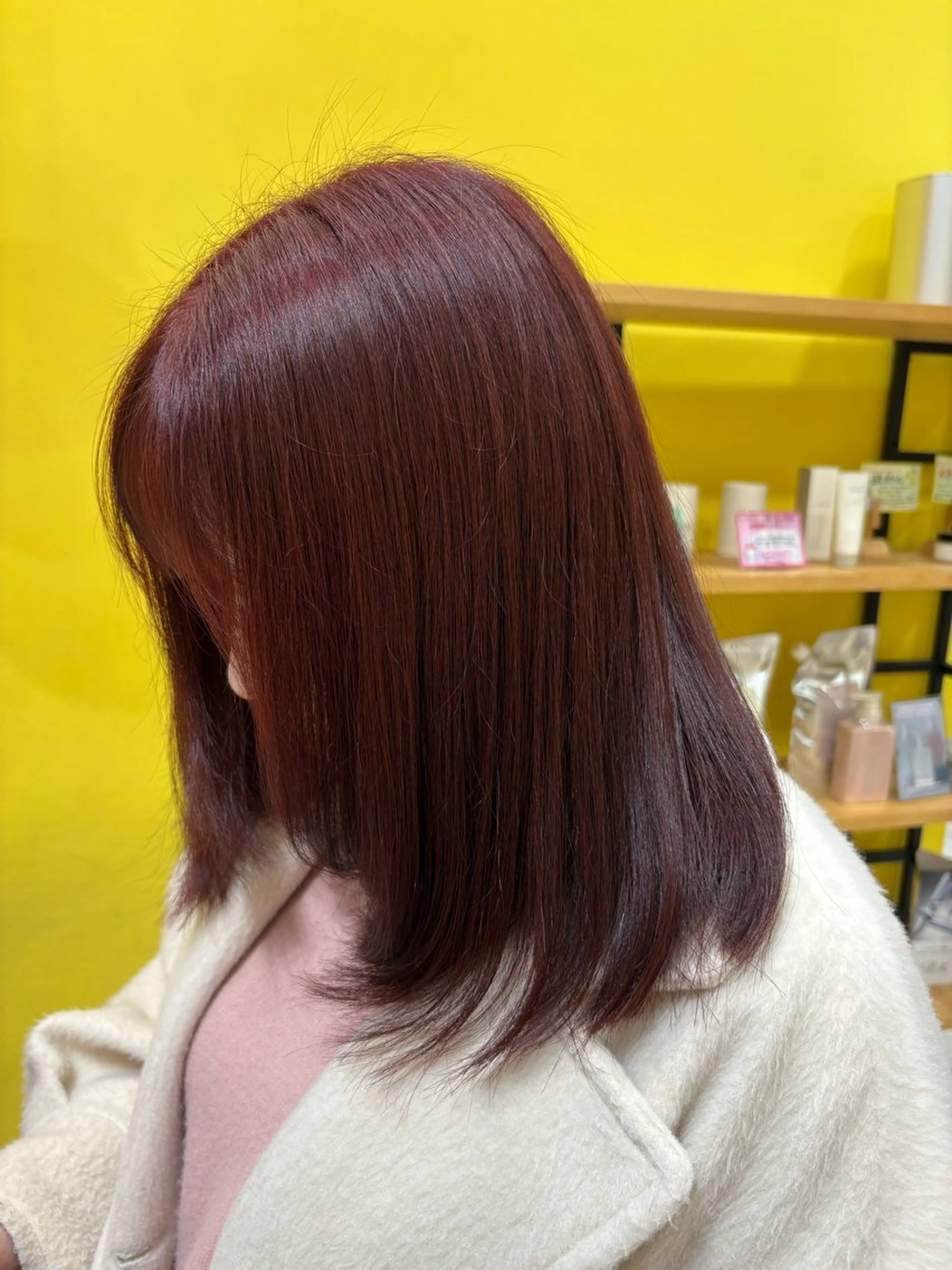 セミロング カラー Ancheri by flammeum戸塚店所属・ひな/ボブカット/ ブリーチなしWカラーのヘアスタイル