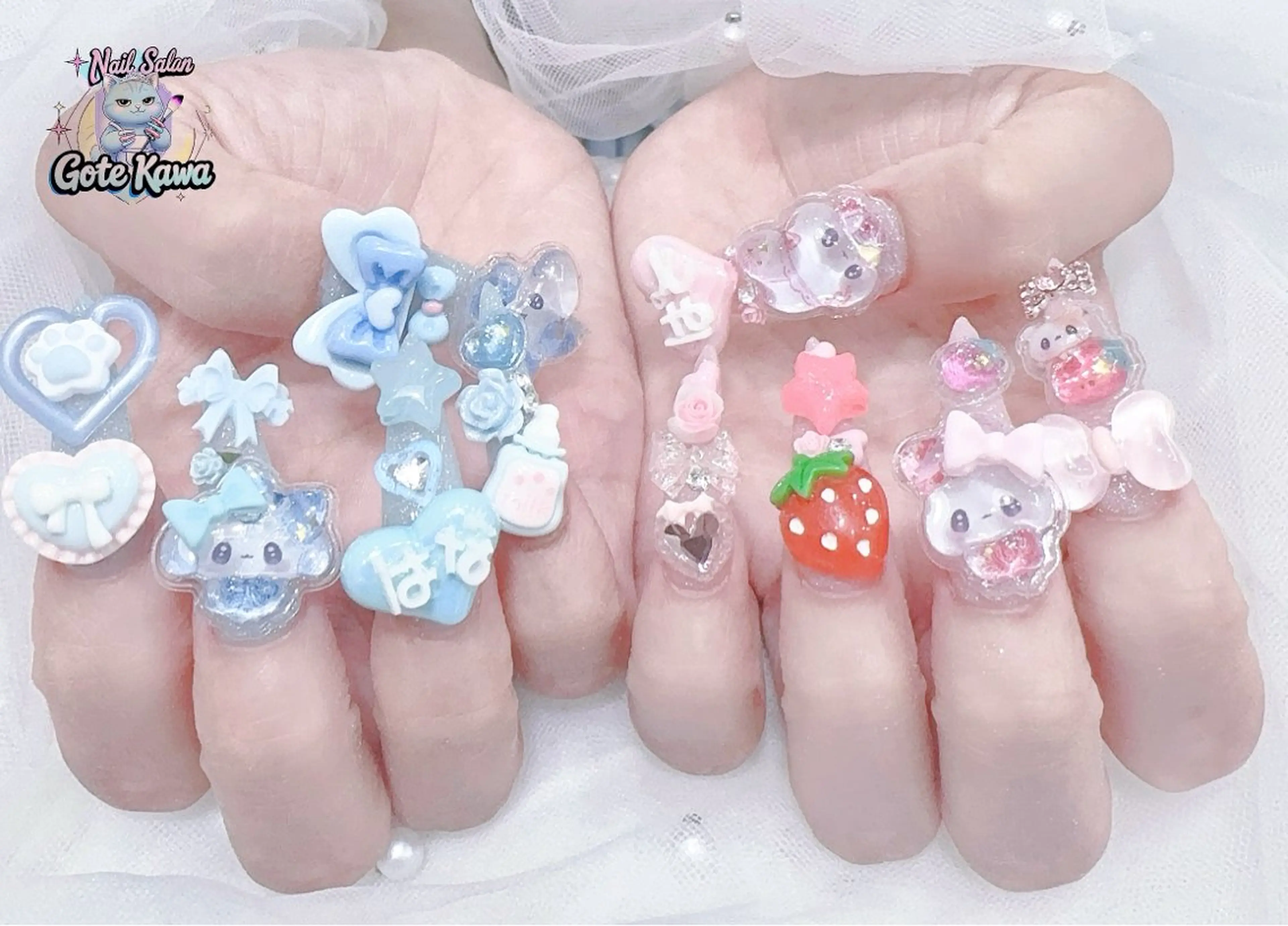 ネイル アートネイル キラキラネイル スカルプネイル ハンドネイル ハンドケア GOTE KAWA Nail Salon(ゴテかわ)所属・Gote Kawa nail salonのネイルデザイン