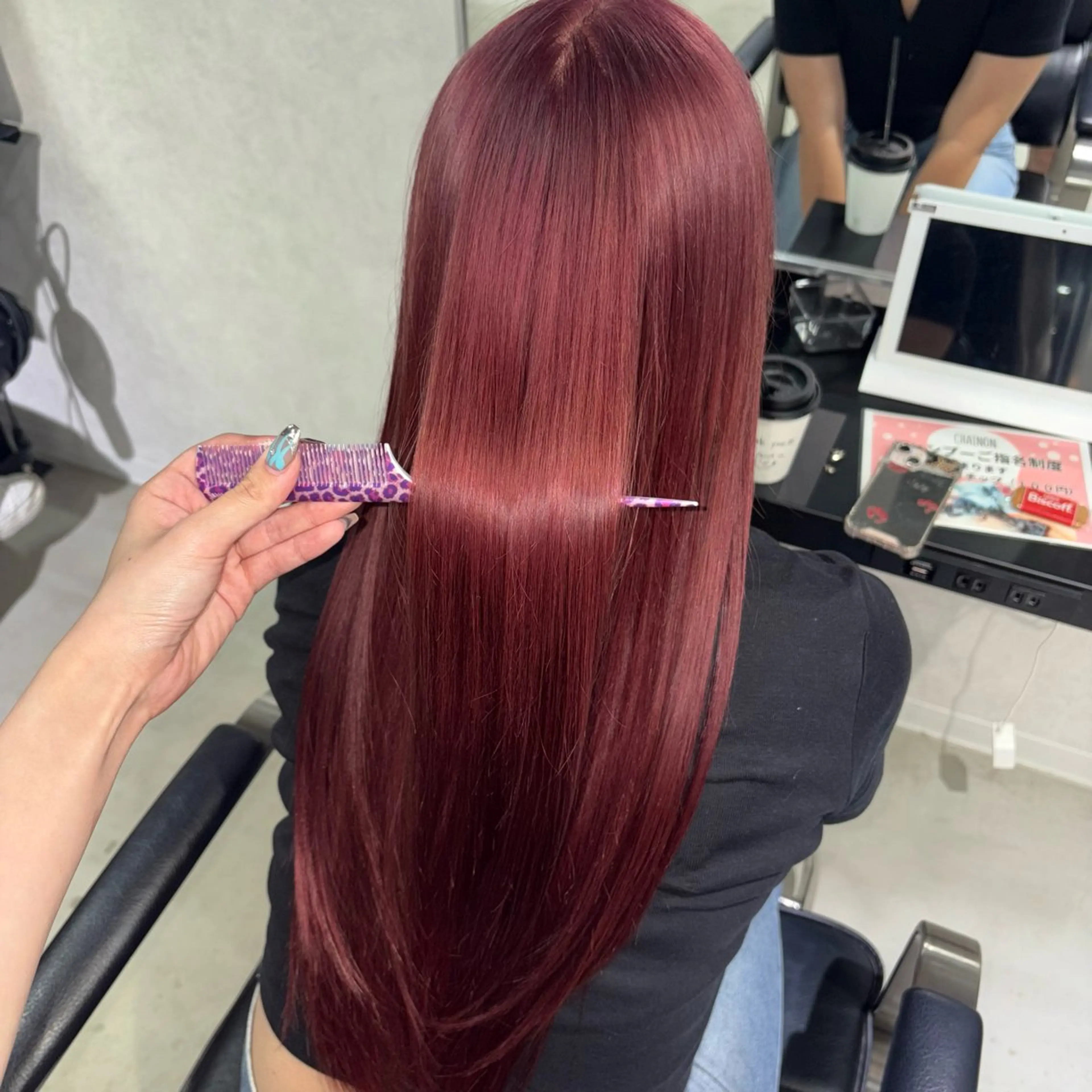 ロング カラー ブリーチ ケアブリーチ ハイトーンカラー ピンクカラー ヘアカラー ★デザインカラー ハイトーン ももか★のヘアスタイル