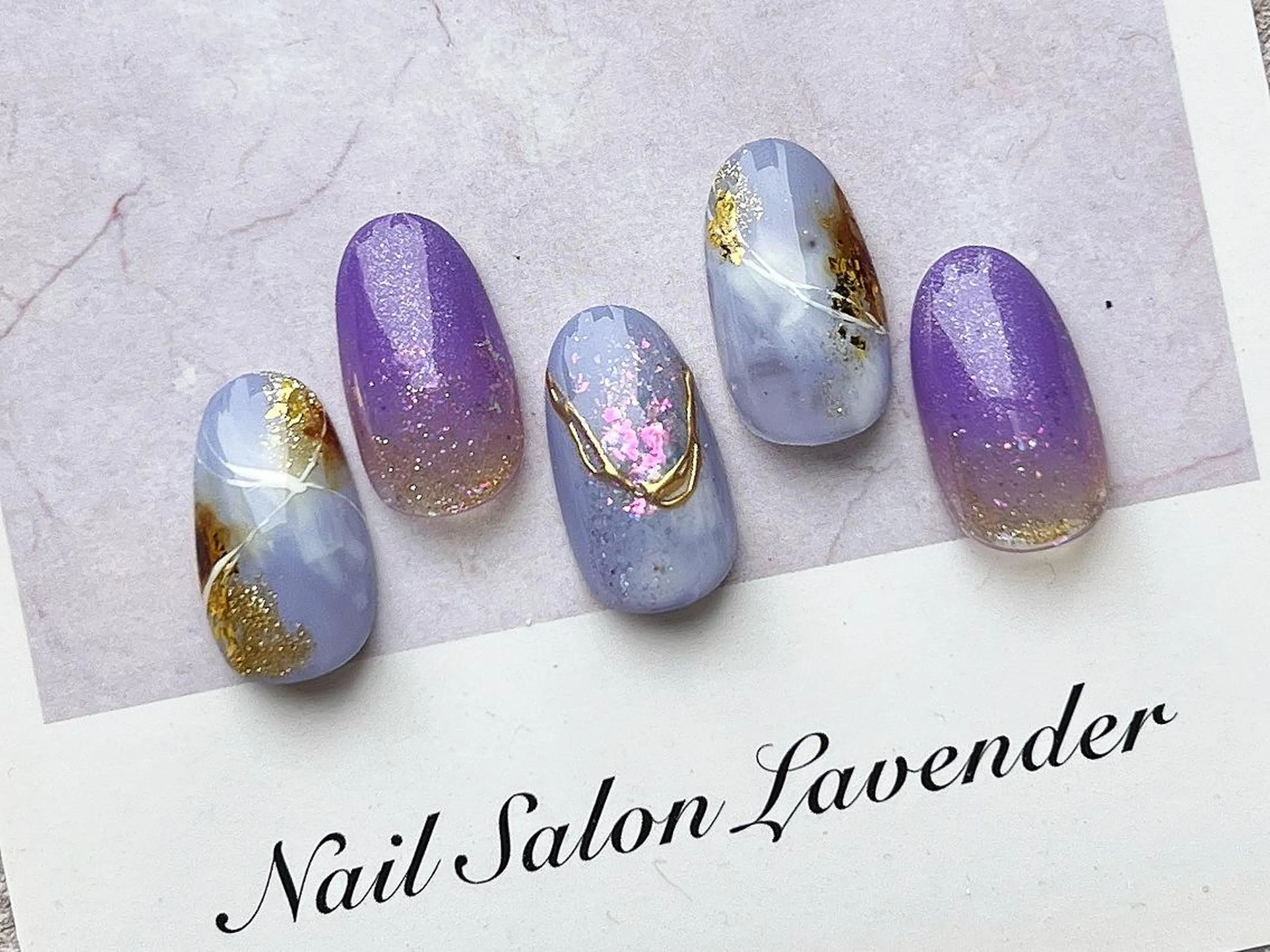 ネイル 佐藤 ニーナ★ラベンダーのネイルデザイン
