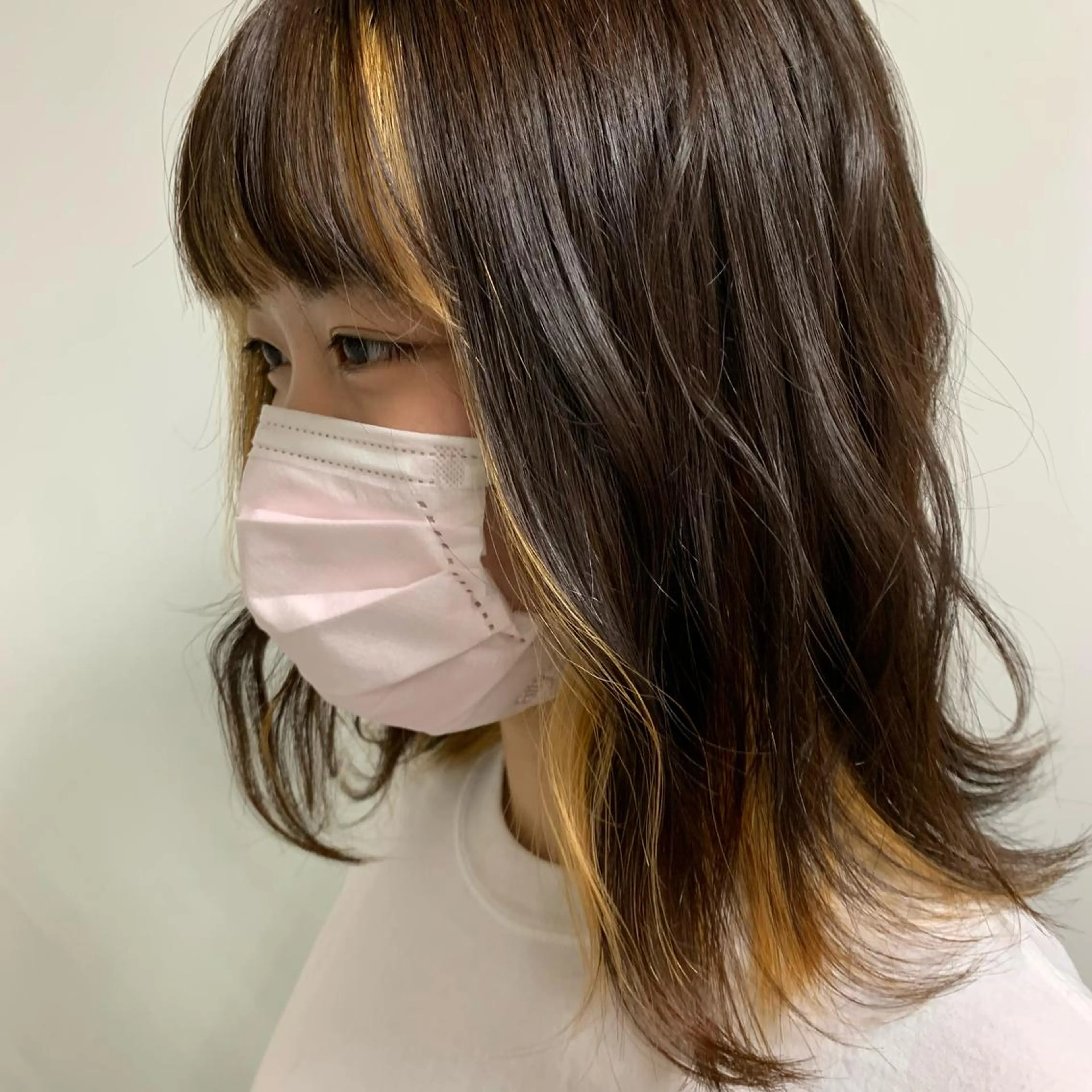 ミディアム カラー ヘアアレンジ ウスイマイコ カット/ケアカラーのヘアスタイル