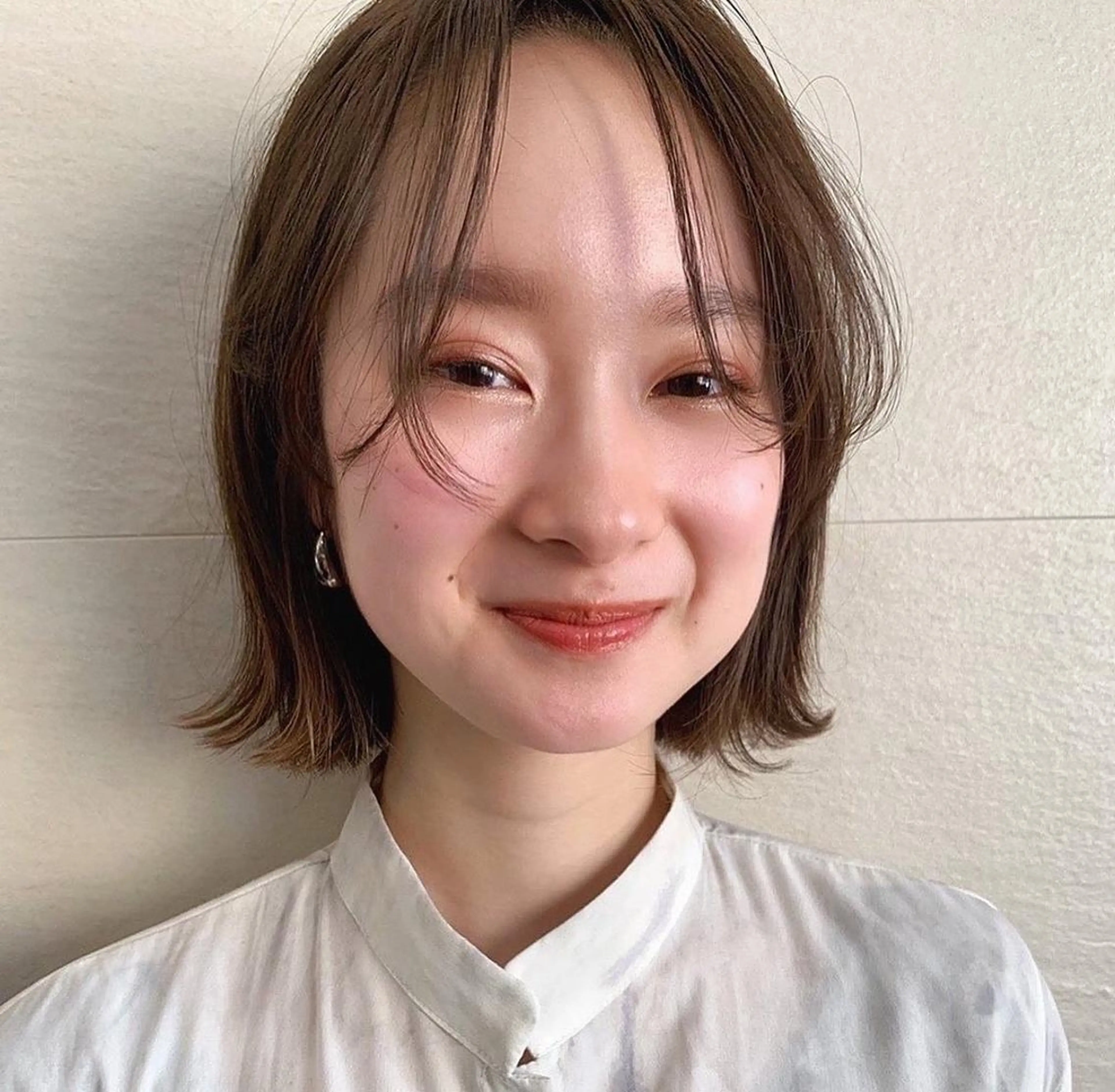 ミディアム カラー カット ヘアカラー トリートメント 🌱小顔ヘア/ボブ ミディアム/双葉🌱のヘアスタイル