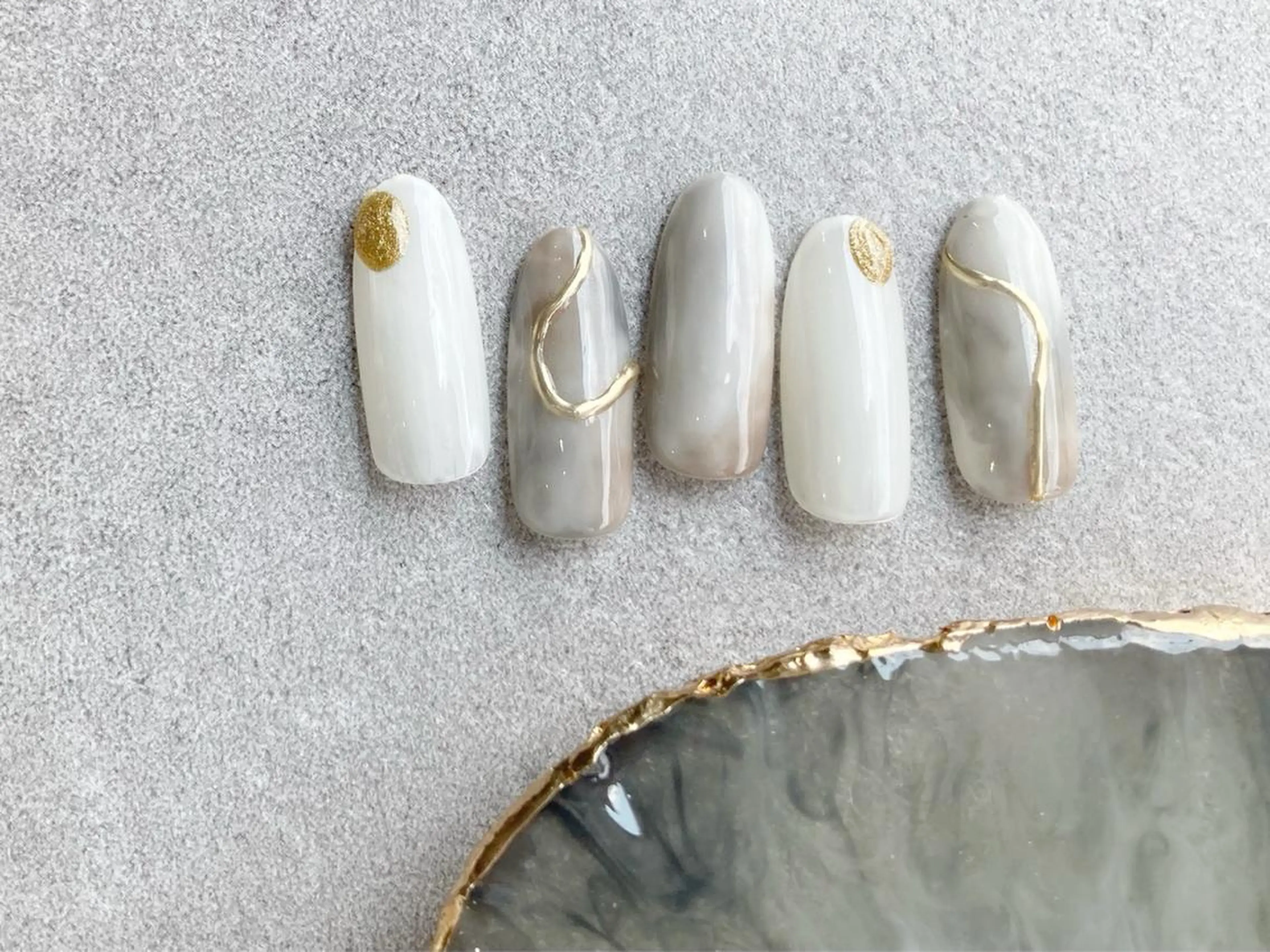 ネイル 大理石ネイル(マーブル) ハンドネイル ハンドケア eni. by michのネイルデザイン