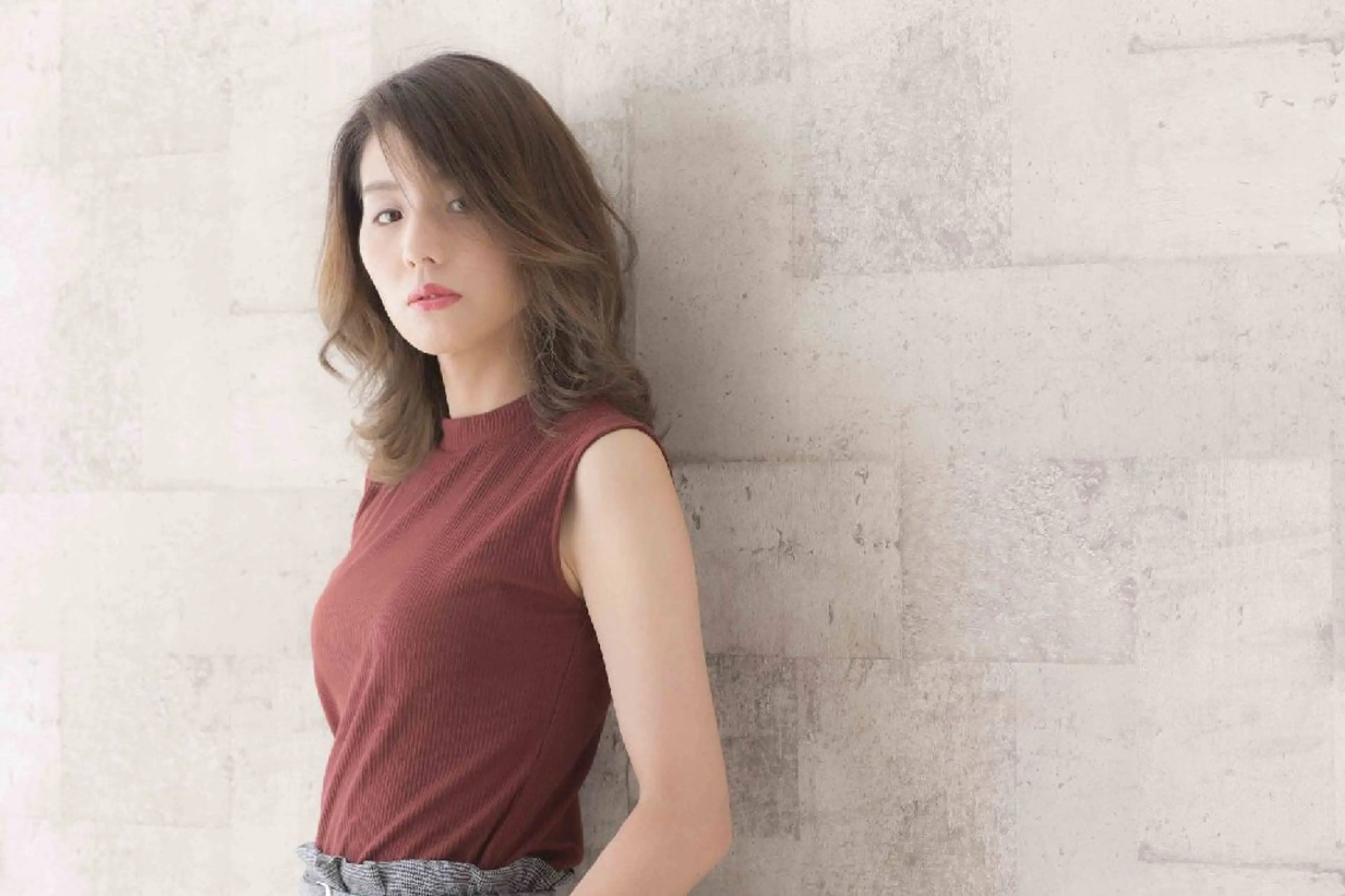 ミディアム カット ヘッドスパ 勝連 利恵のヘアスタイル