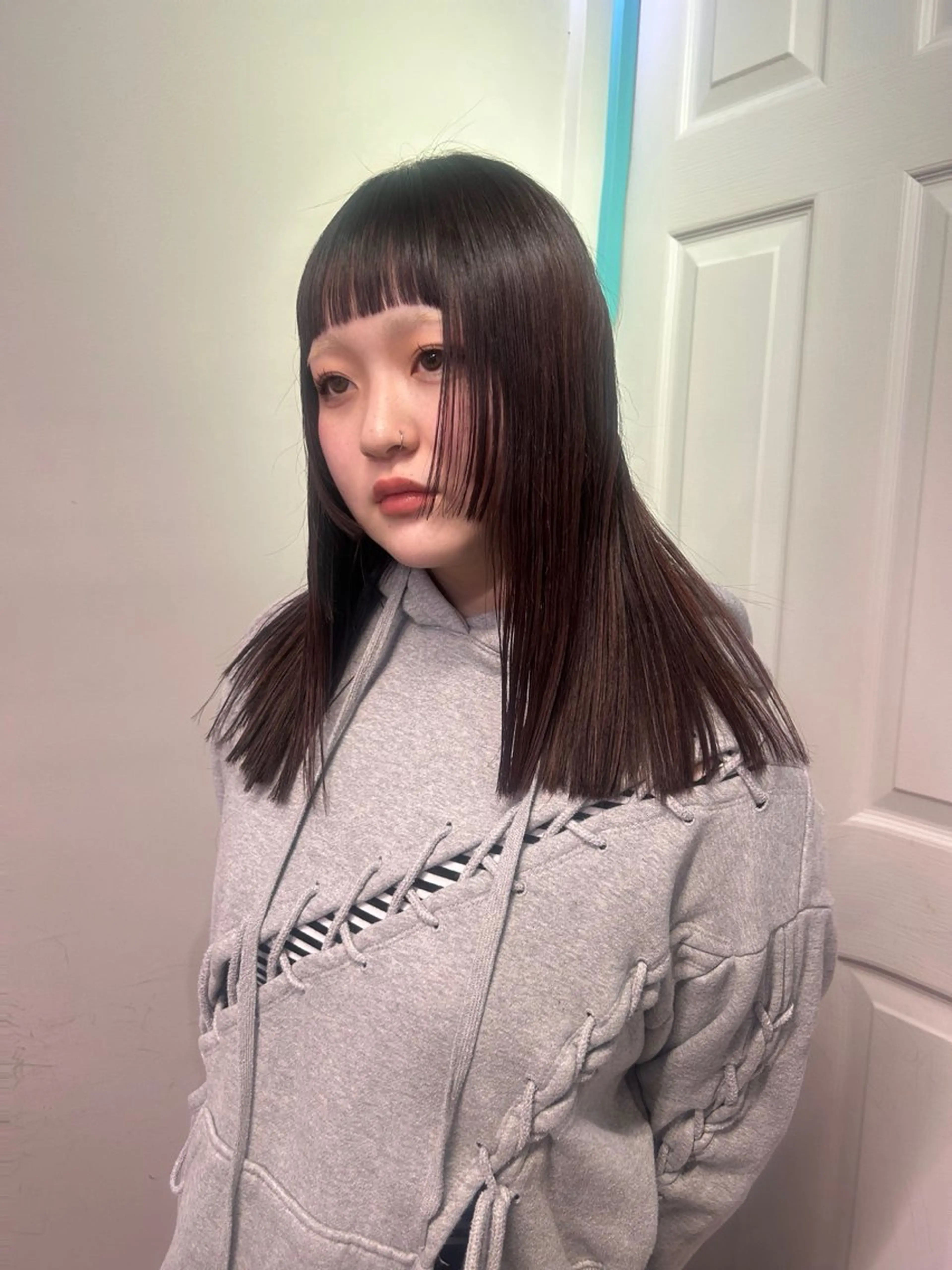 セミロング モデル募集中🥚福岡 kii anju🐄のヘアスタイル