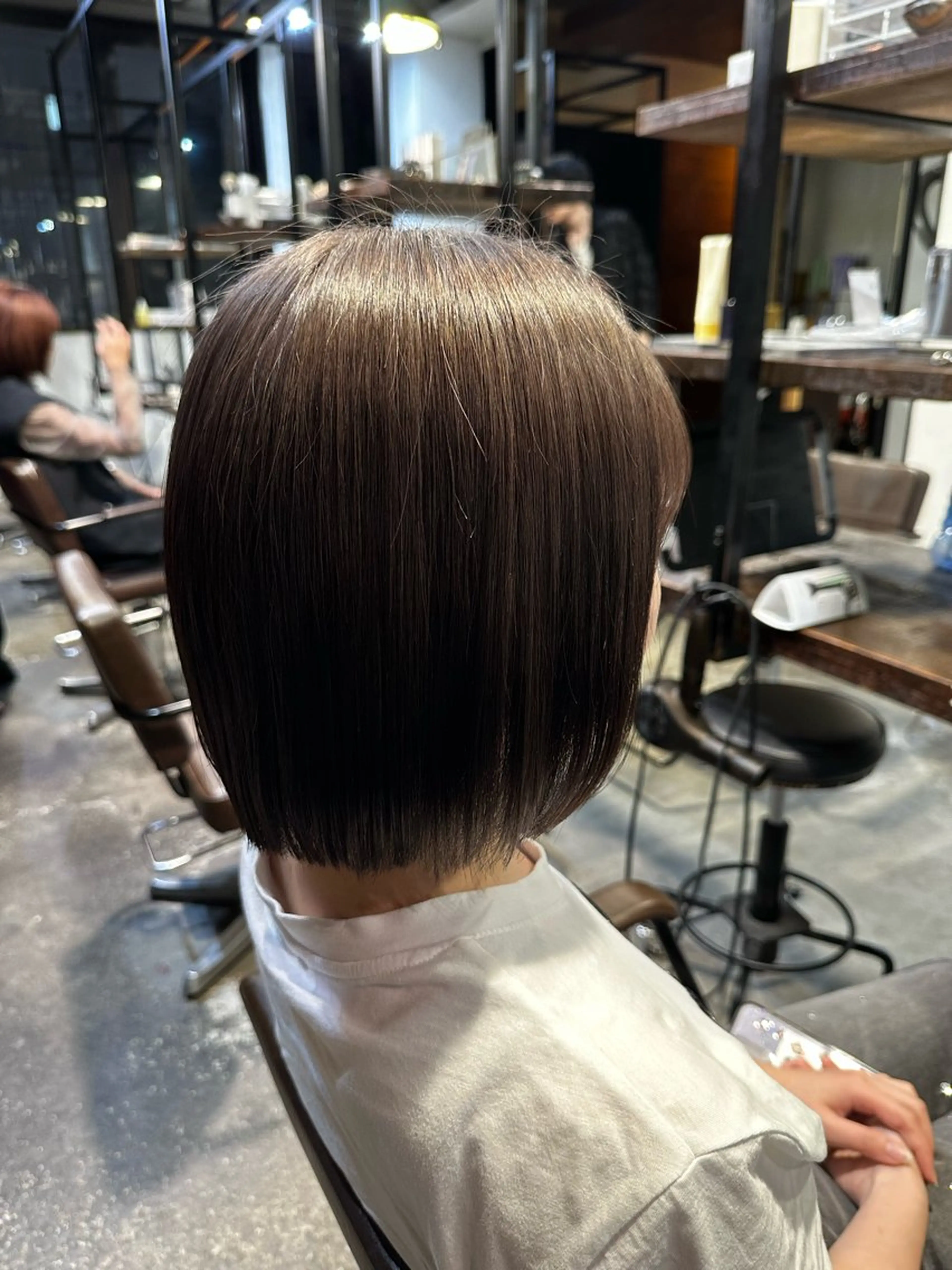 ミディアム カラー グレージュ カットモデル募集 /ハナオカユウキのヘアスタイル